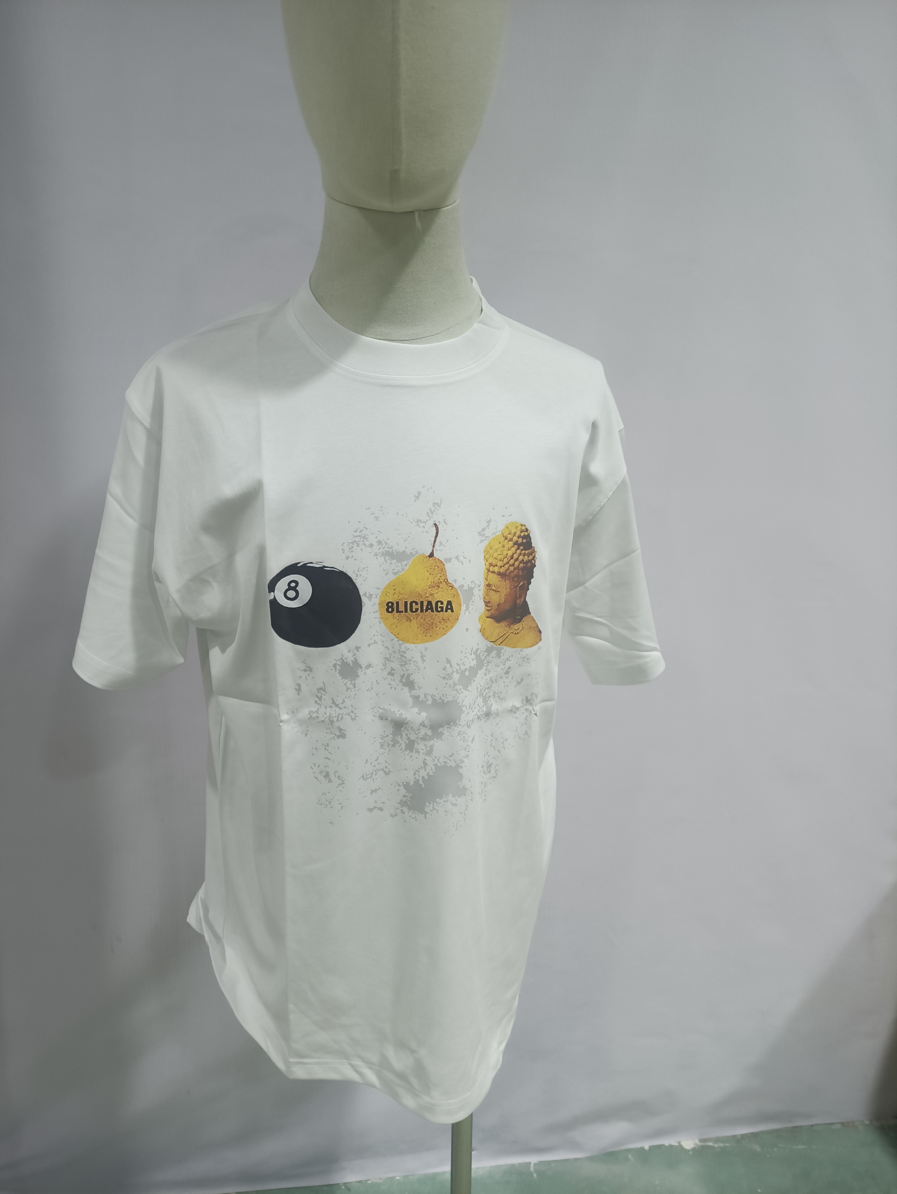 Balenciaga 24ss Custard Apple Printed T-Shirts