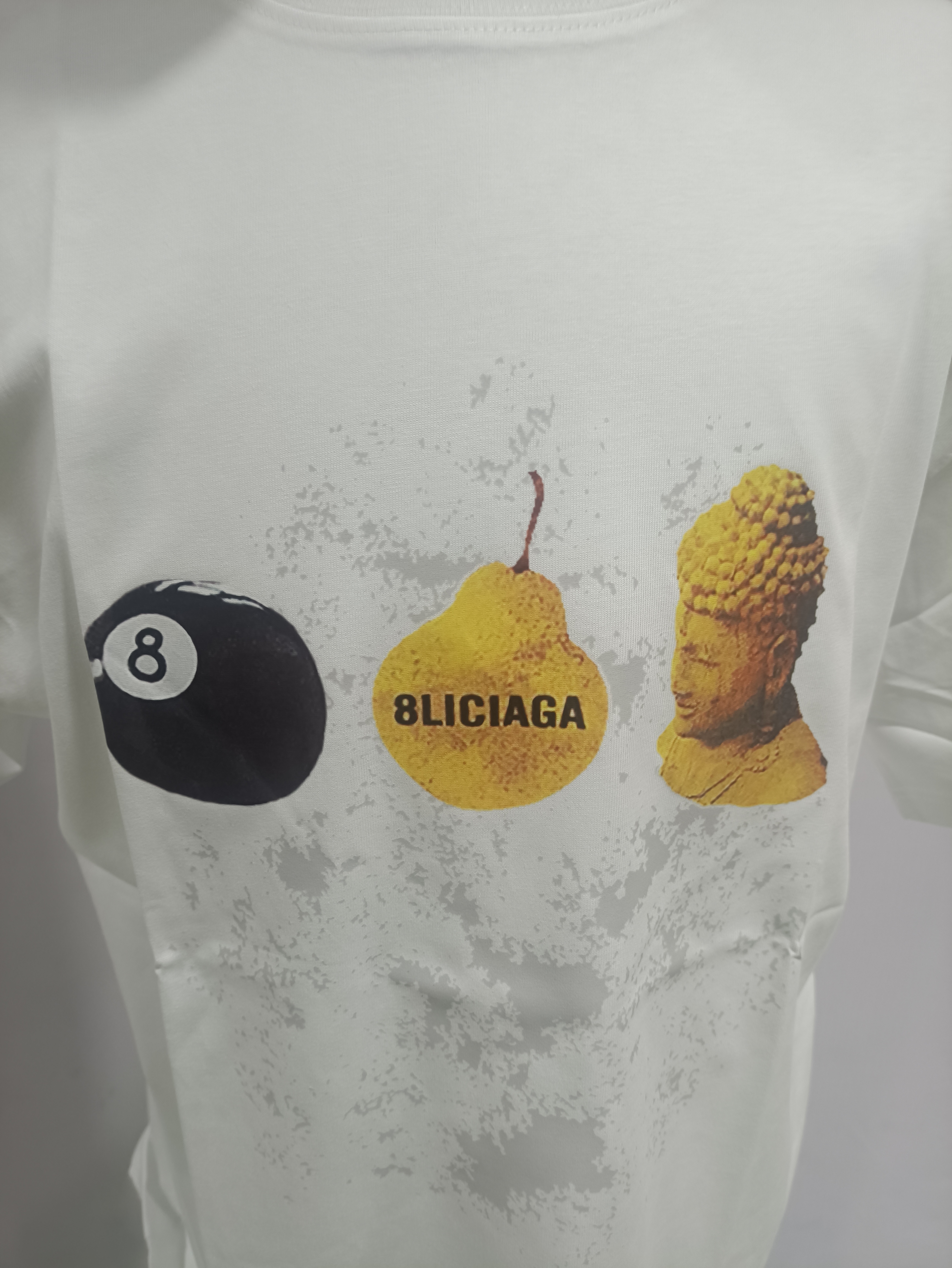 Balenciaga 24ss Custard Apple Printed T-Shirts