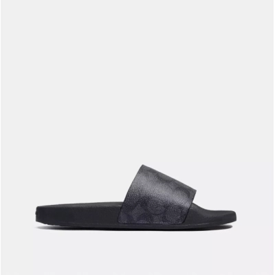 COACH  Signature Coated Canvas Pool Slide 01