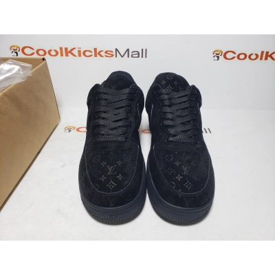 replica Louis Vuitton Nike Air Force 1 Low By Virgil Abloh Black 02