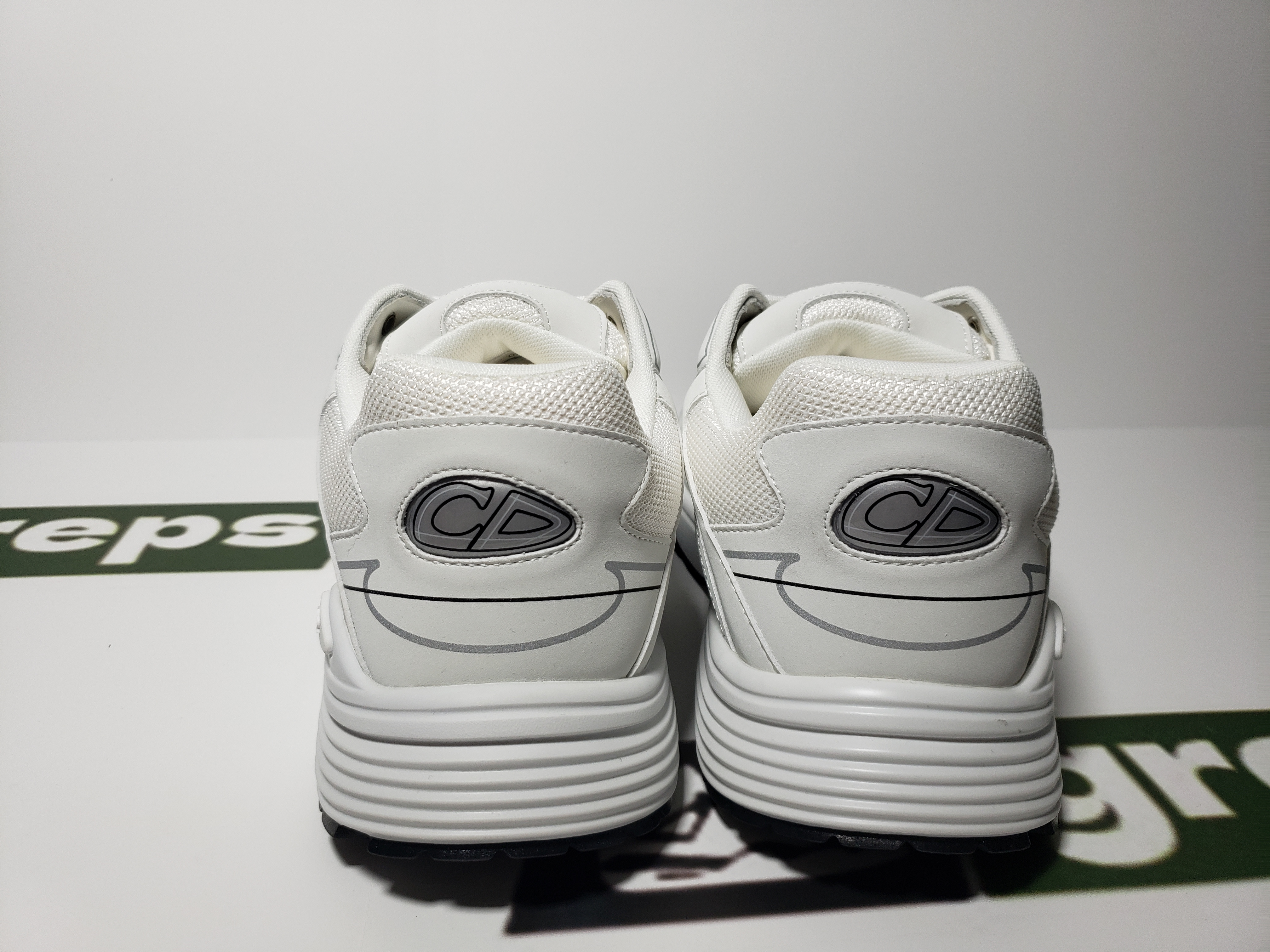 Replica Dior Light Grey B30 Sneakers White ,3SN279ZND-H000