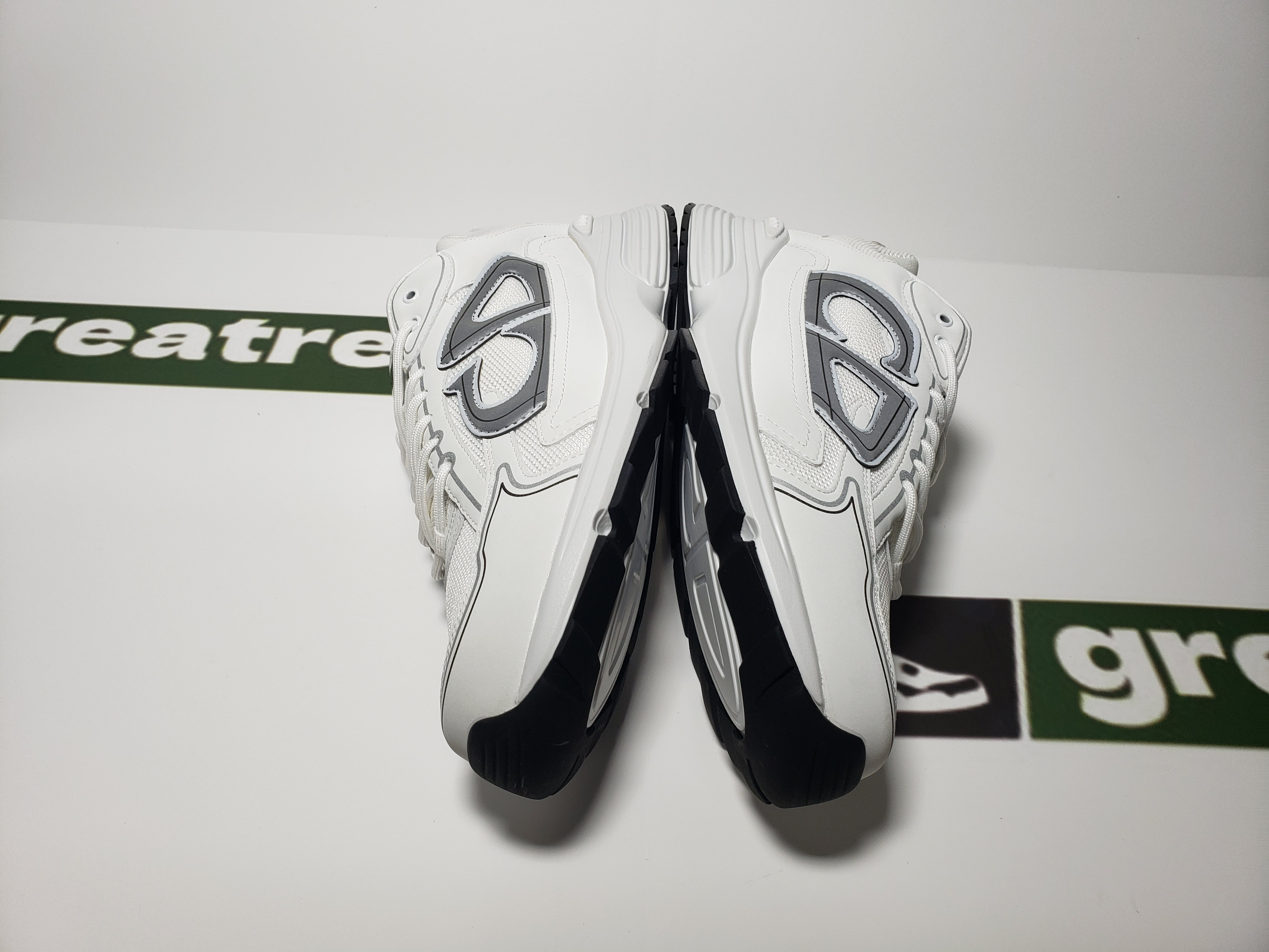 Replica Dior Light Grey B30 Sneakers White ,3SN279ZND-H000