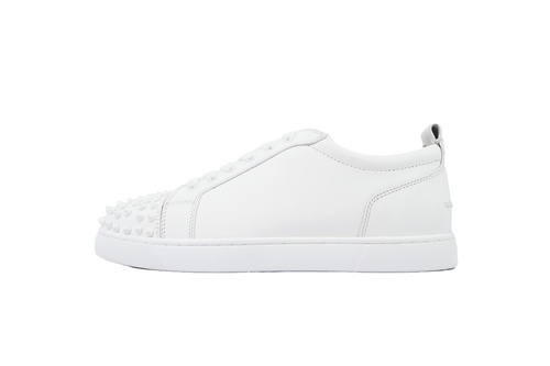 Christian Louboutin Louis Junior Spikes White