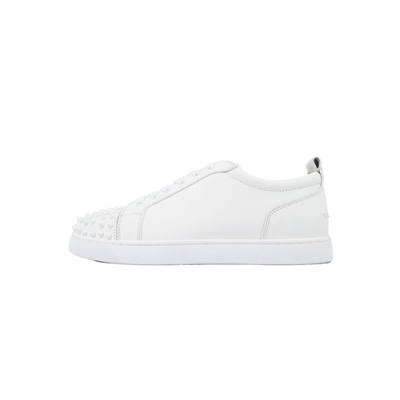 Christian Louboutin Louis Junior Spikes White 01