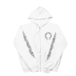 Chrome Hearts hoodies Floral Cross hoodie White