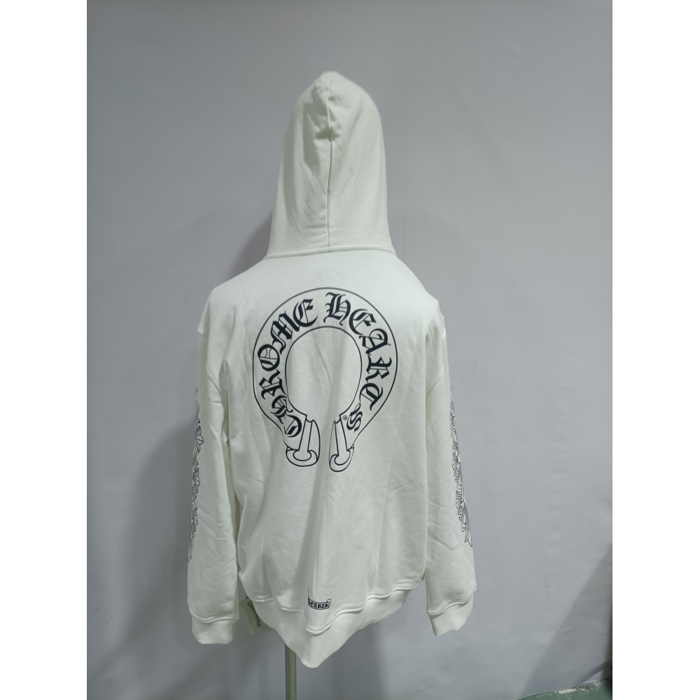 Chrome Hearts hoodies Floral Cross hoodie White