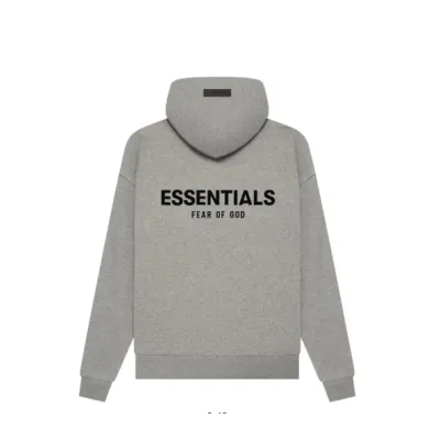 Fear of God Essentials Hoodie 'Dark Oatmeal' 02