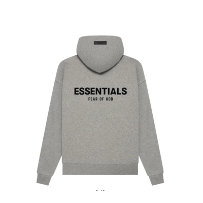 Fear of God Essentials Hoodie 'Dark Oatmeal' 02