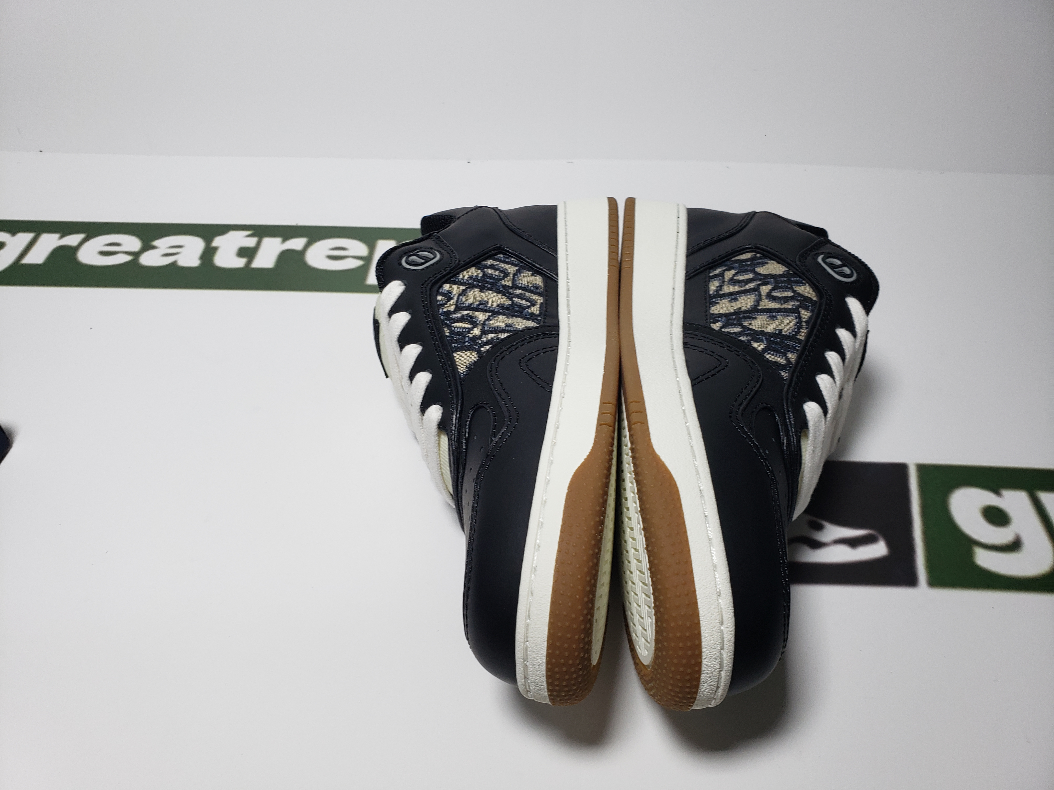 Replica Dior B27 Printed Board Shoes Low Black 