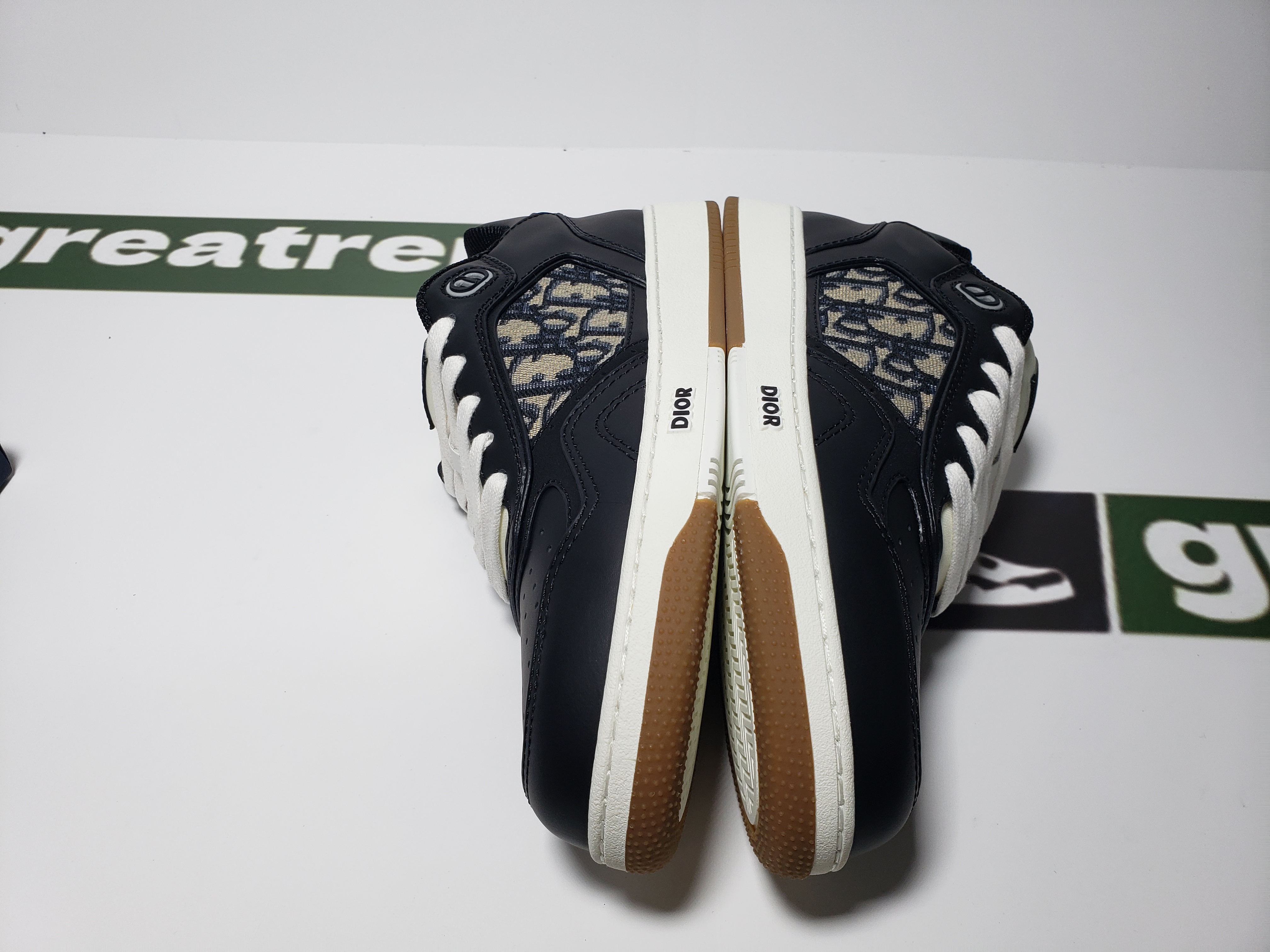 Replica Dior B27 Printed Board Shoes Low Black 