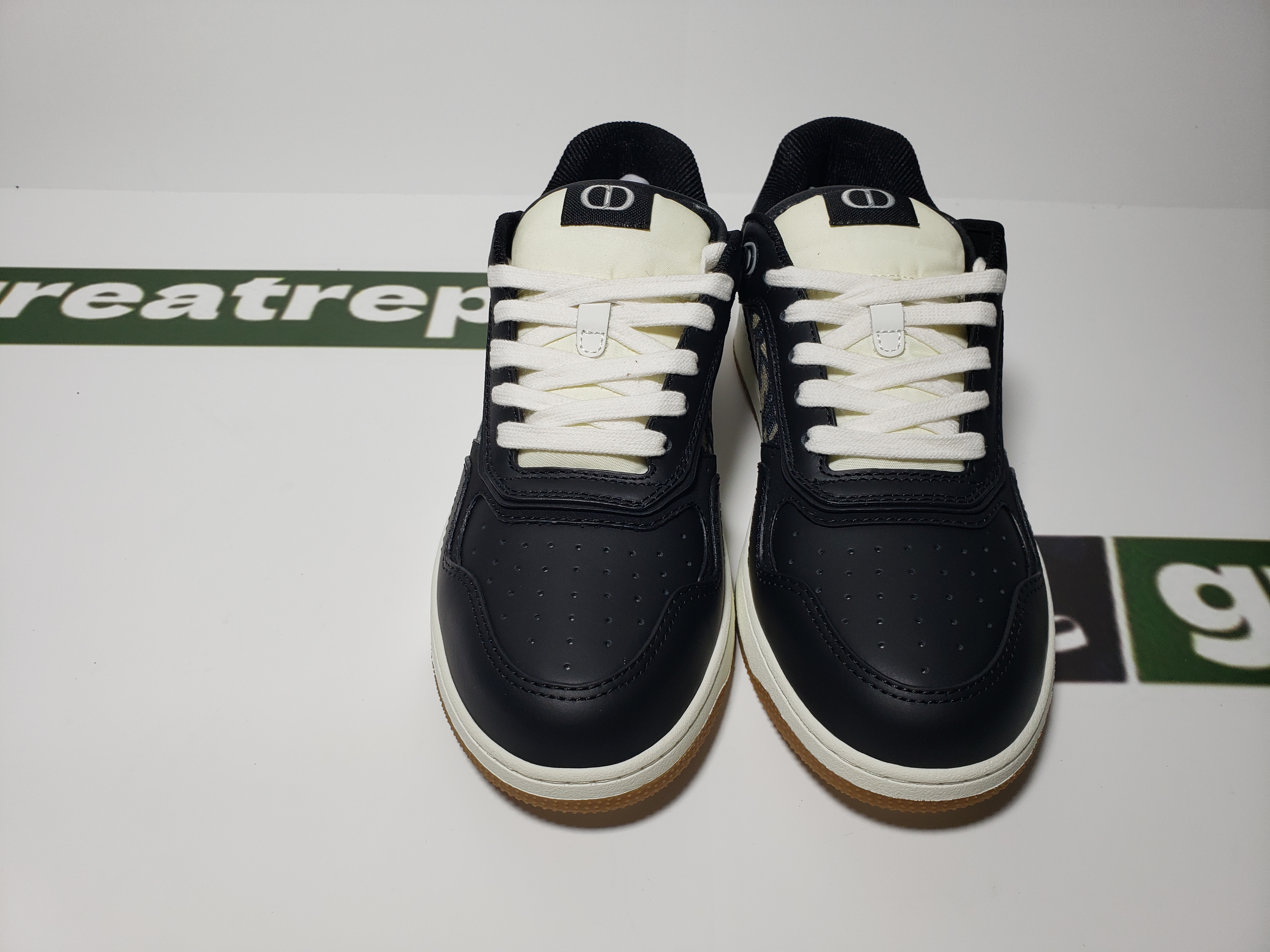 Replica Dior B27 Printed Board Shoes Low Black 