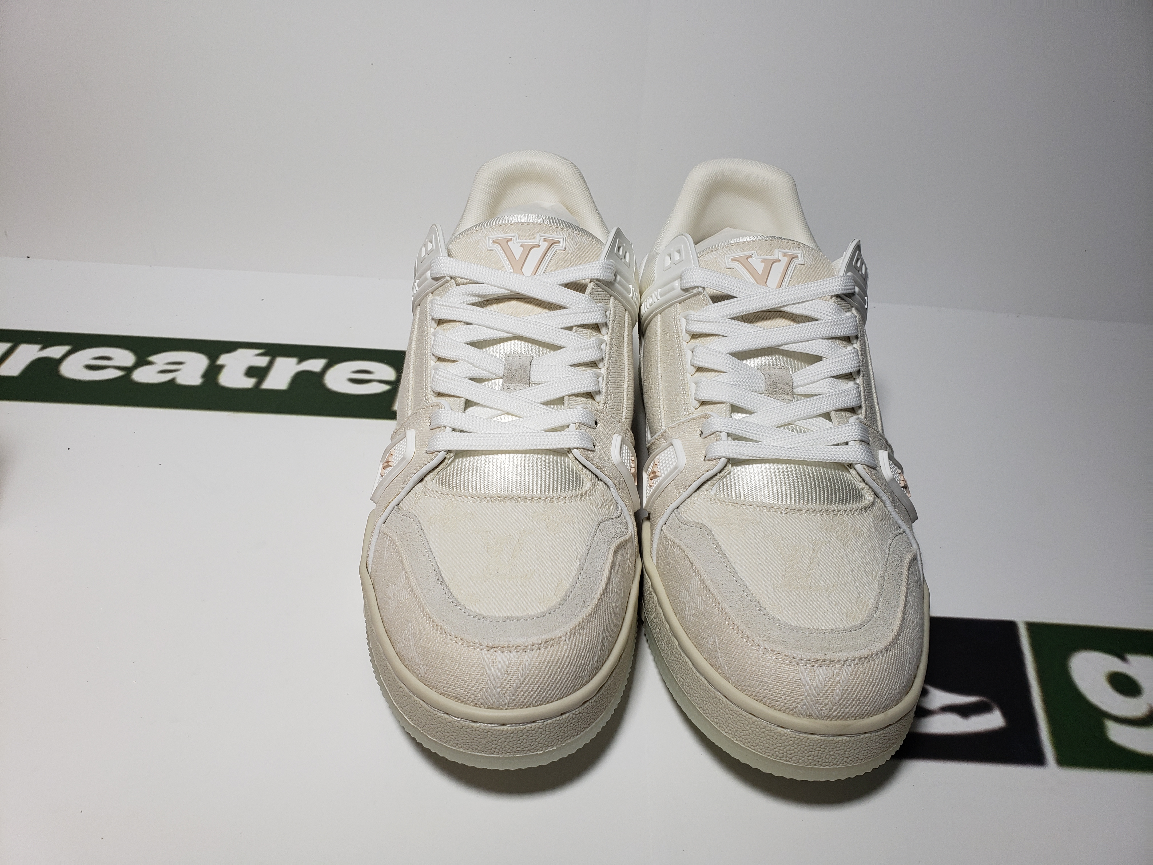 Replica Louis Vuitton Trainer White Denim,MS0241