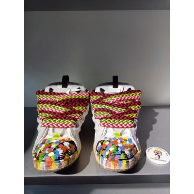 Replica Lanvin Leather Curb Gallery Dept White/Multicolor 02