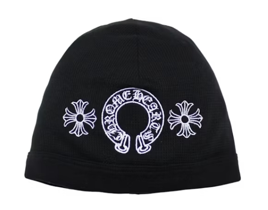 Chrome Hearts Horseshoe Skull Cap Beanie Black
