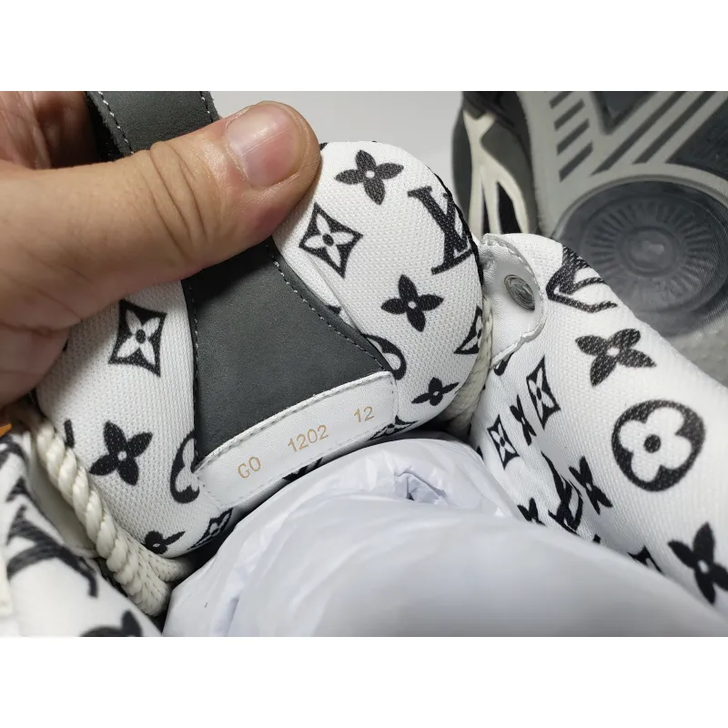 Replica Louis Vuitton LV Skate Sneaker Grey White