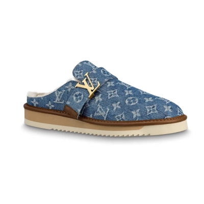 Replica Louis Vuitton Cosy Mule Monogram Denim 01