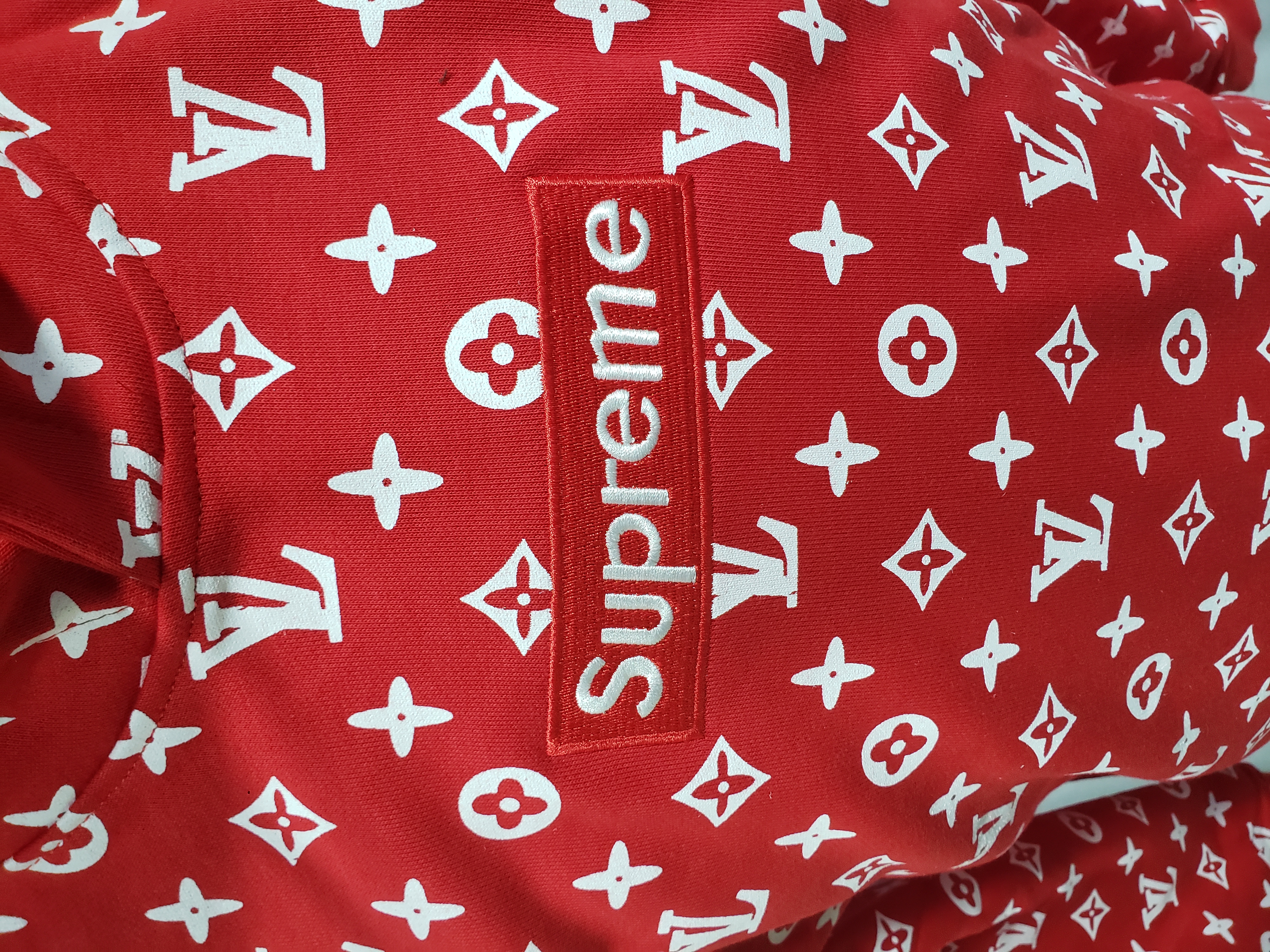 Louis Vuitton joint SUP full print red Hoodie