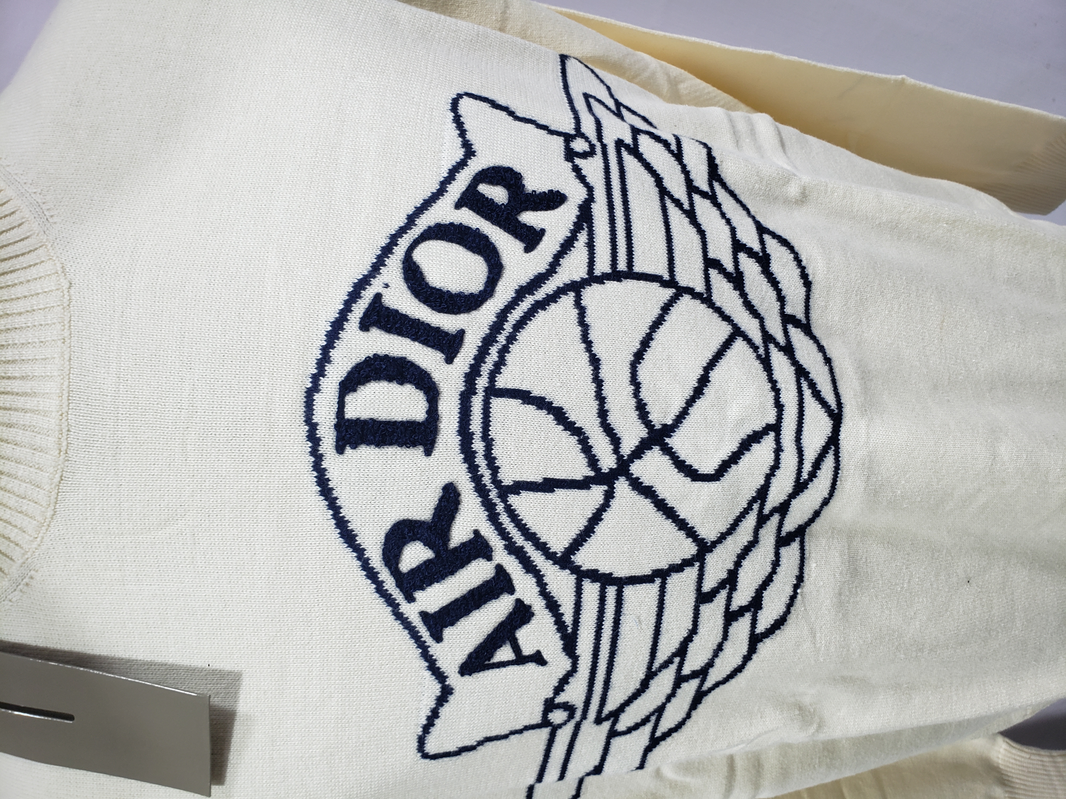 Jordan Dior joint logo jacquard sweater 1