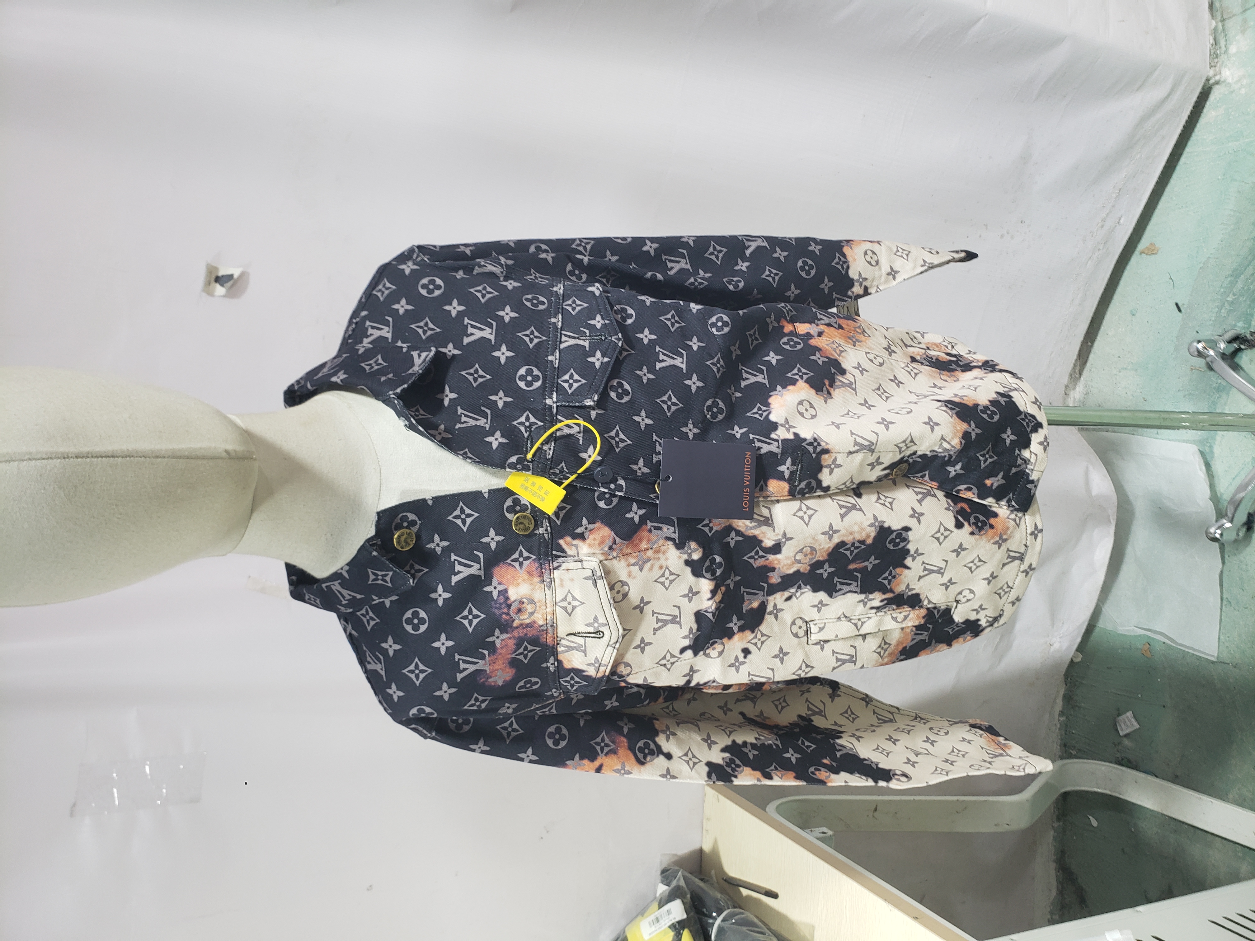 Louis Vuitton fire cloud mixed dye denim jacket