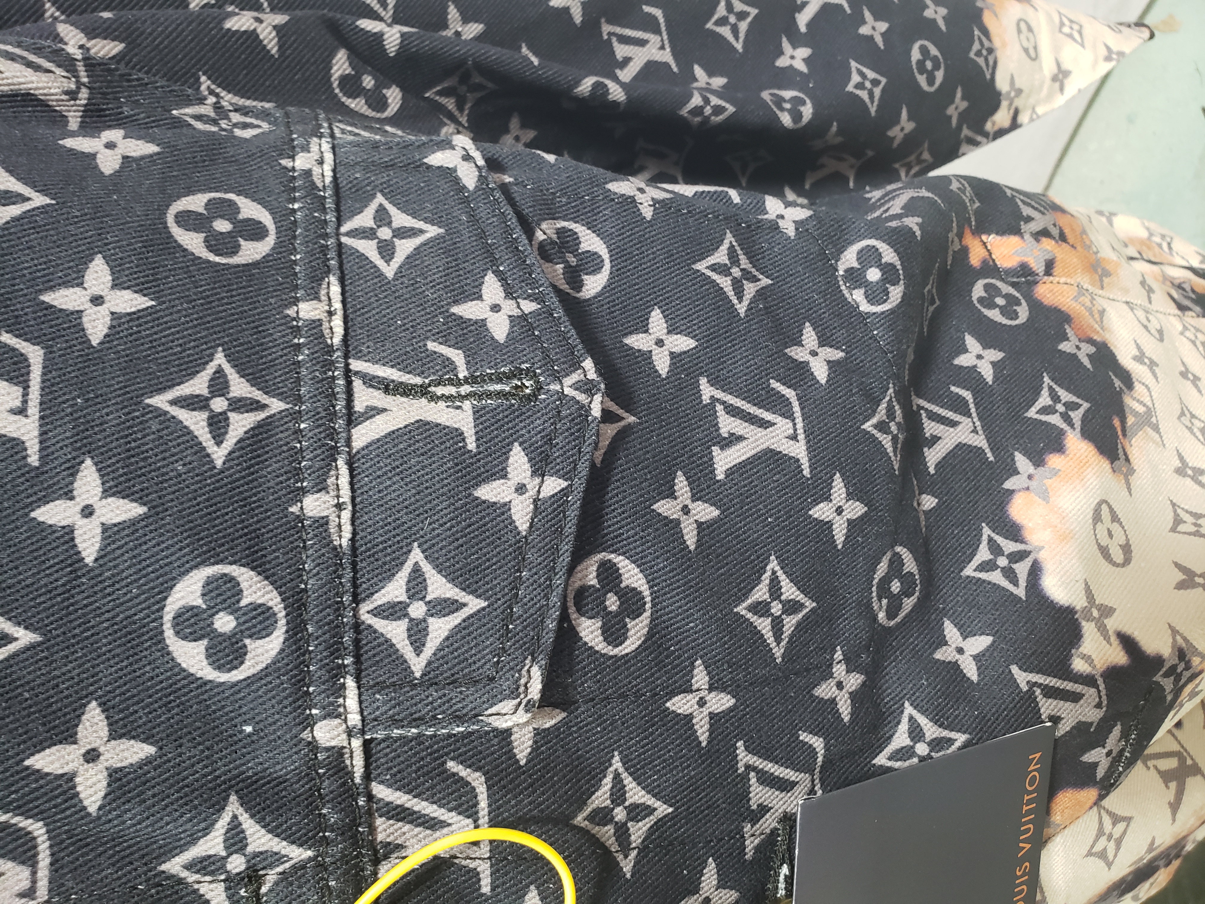 Louis Vuitton fire cloud mixed dye denim jacket