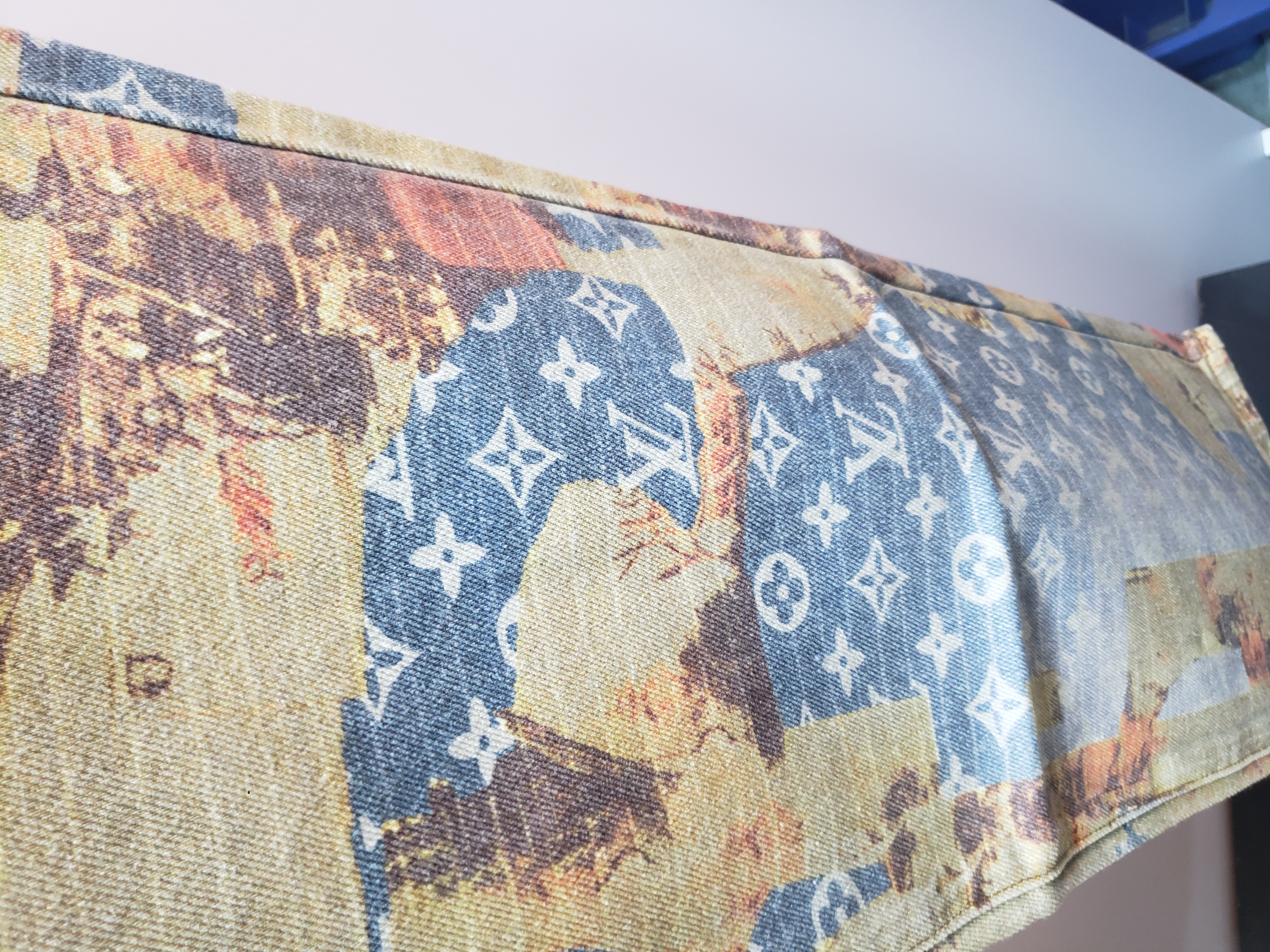 Louis Vuitton retro patchwork rose Jeans