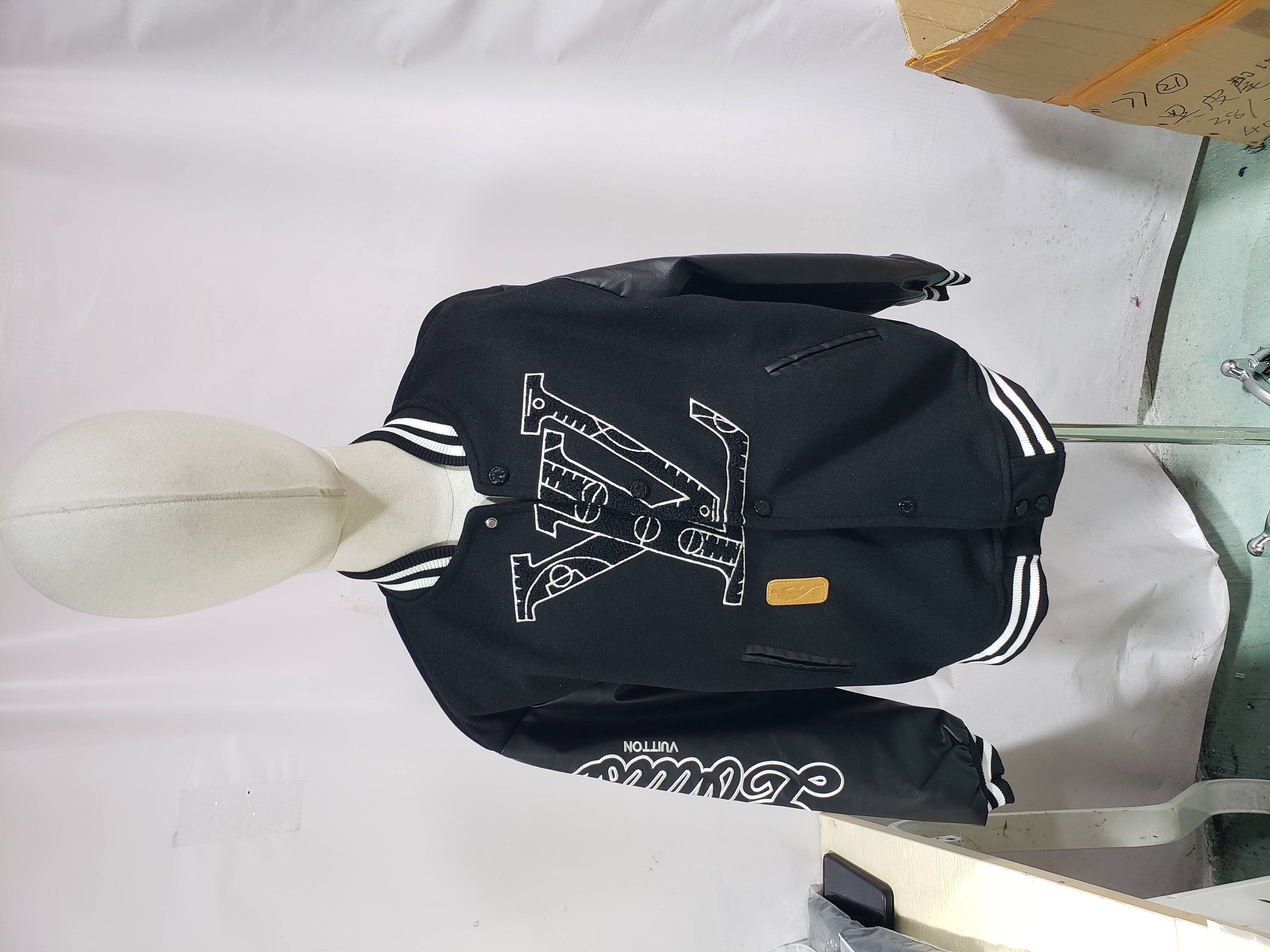 Louis Vuitton NBA patchwork sleeve baseball jacket