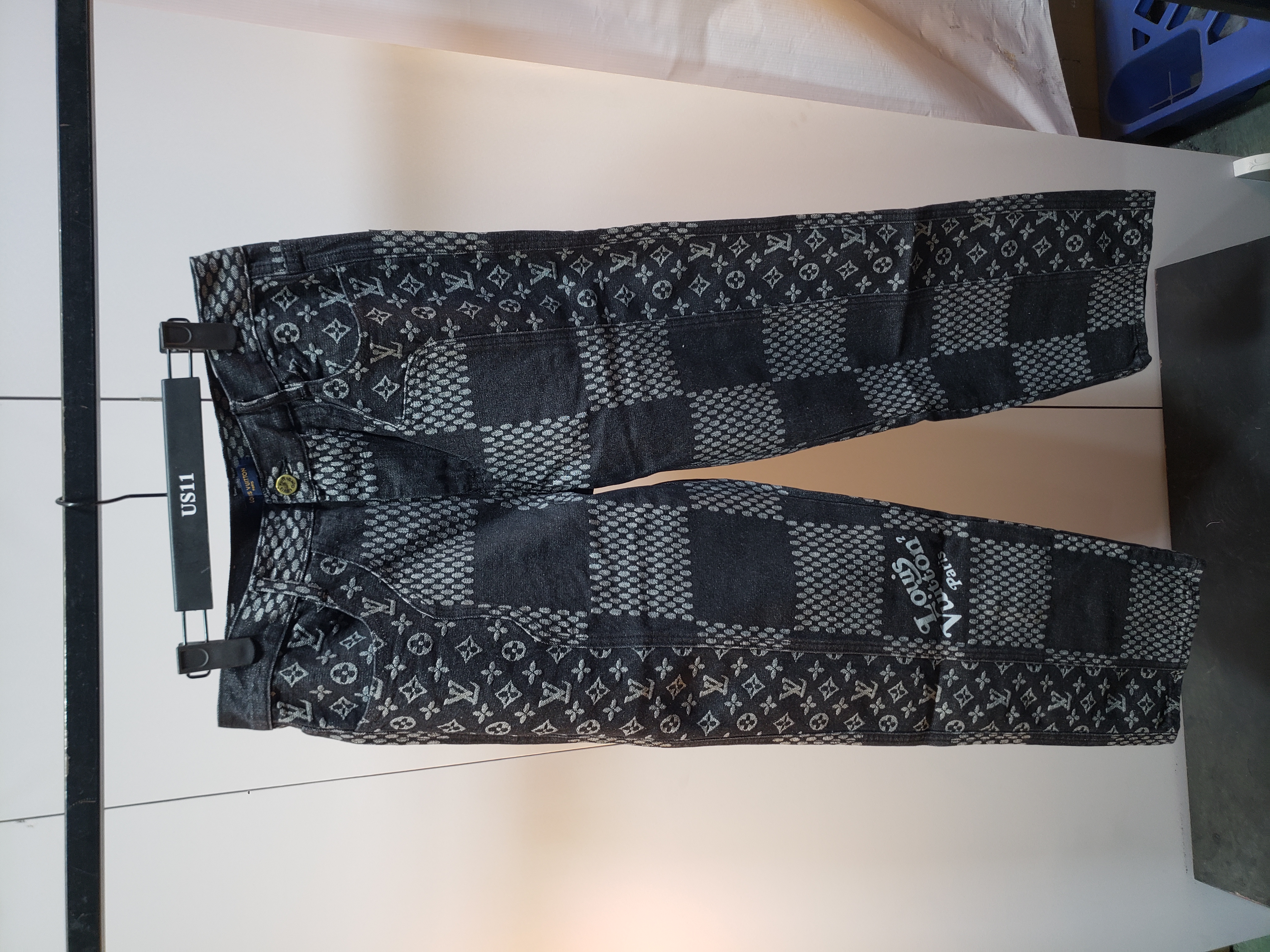 Louis Vuitton NIGOX joint checkerboard full print Jeans 1