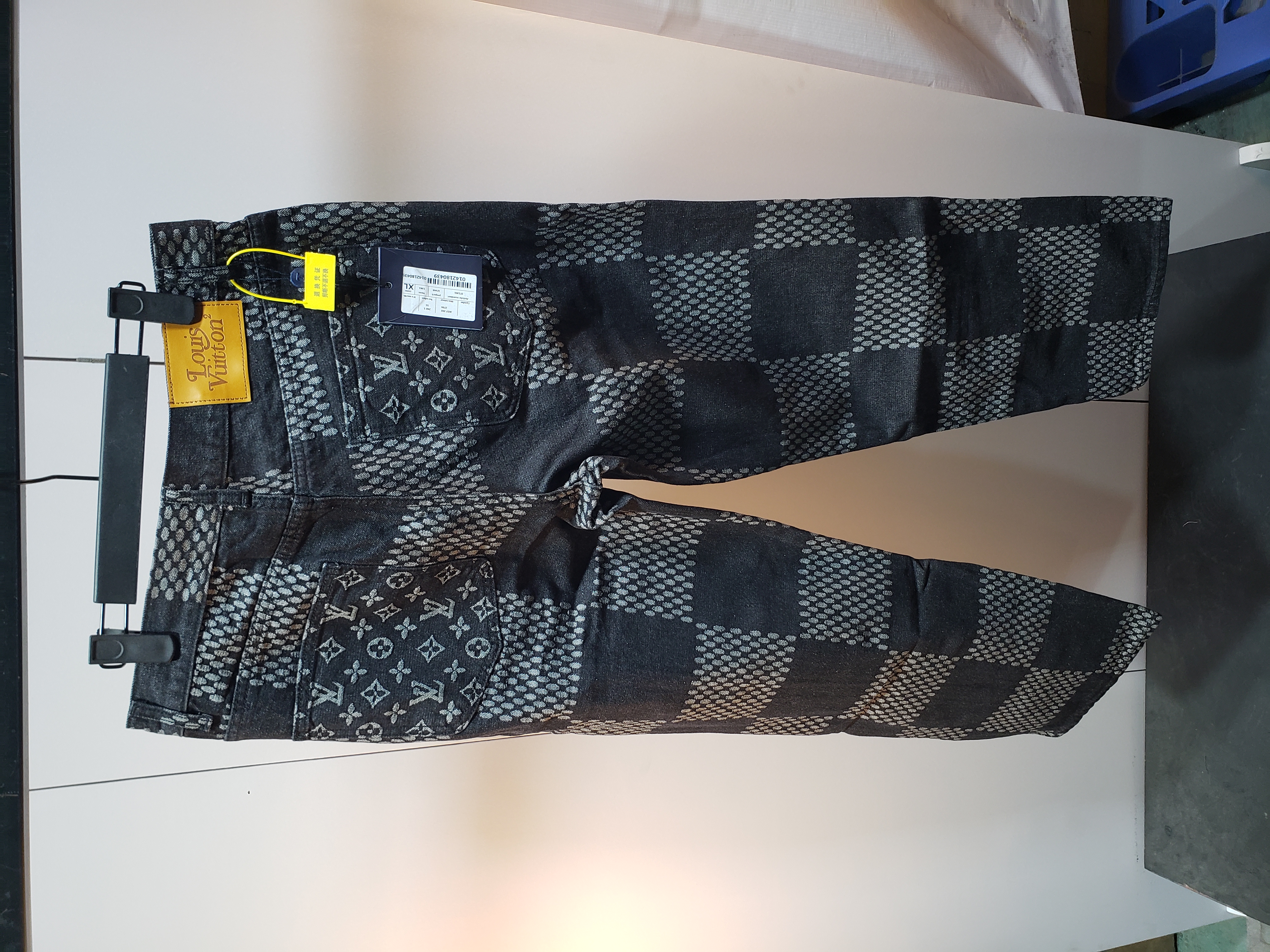 Louis Vuitton NIGOX joint checkerboard full print Jeans 1