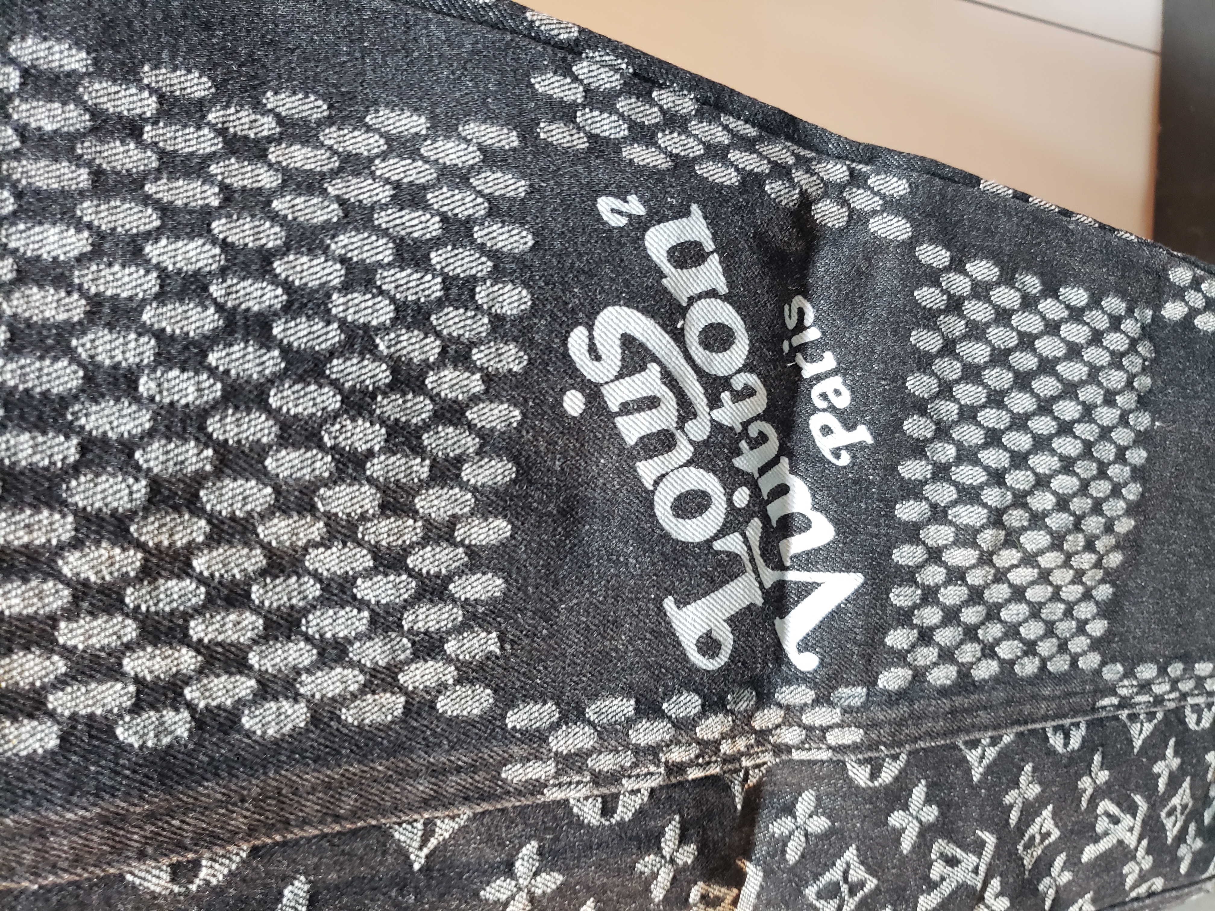 Louis Vuitton NIGOX joint checkerboard full print Jeans 1