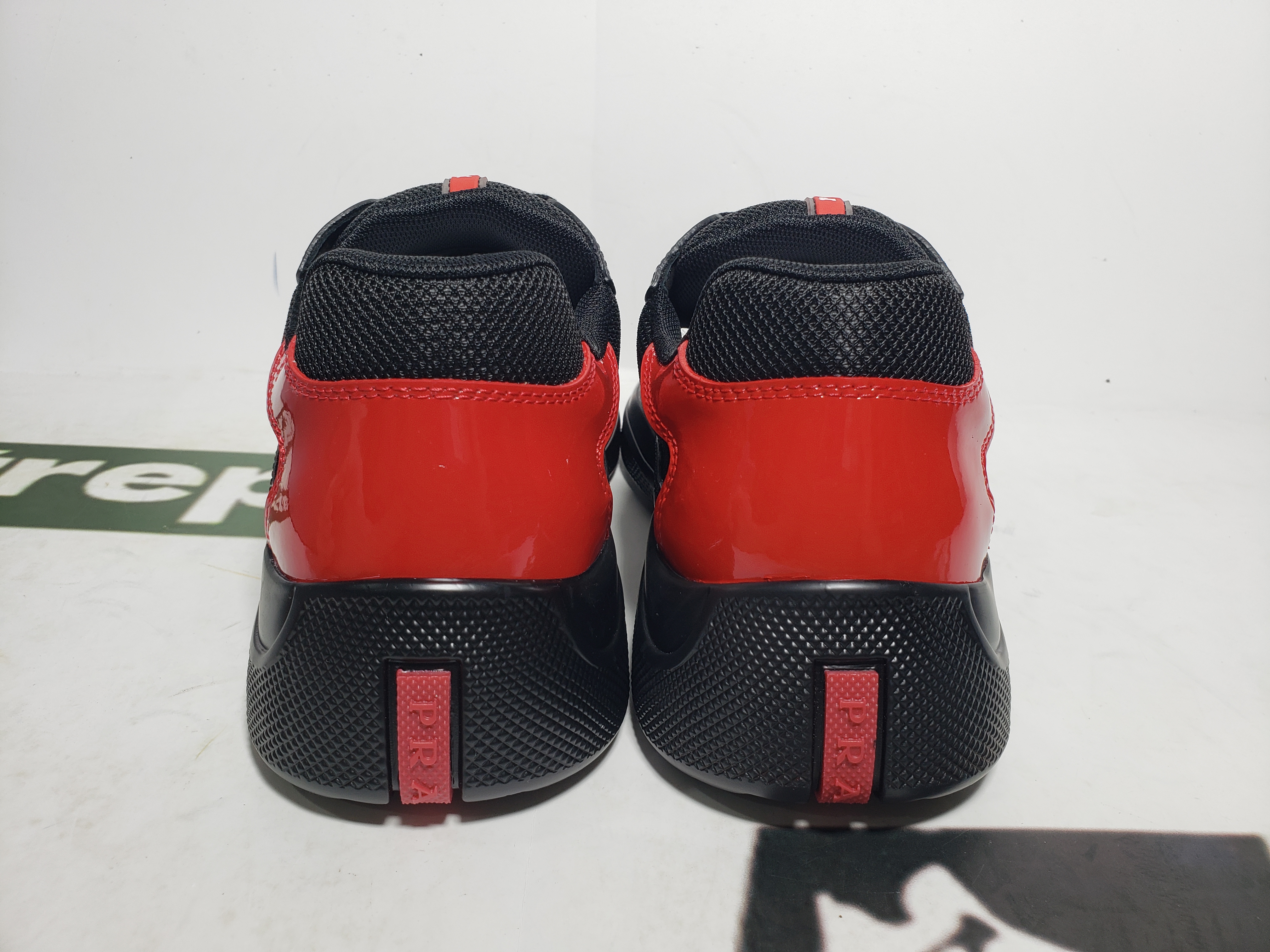Replica Prada Sneakers Black Red