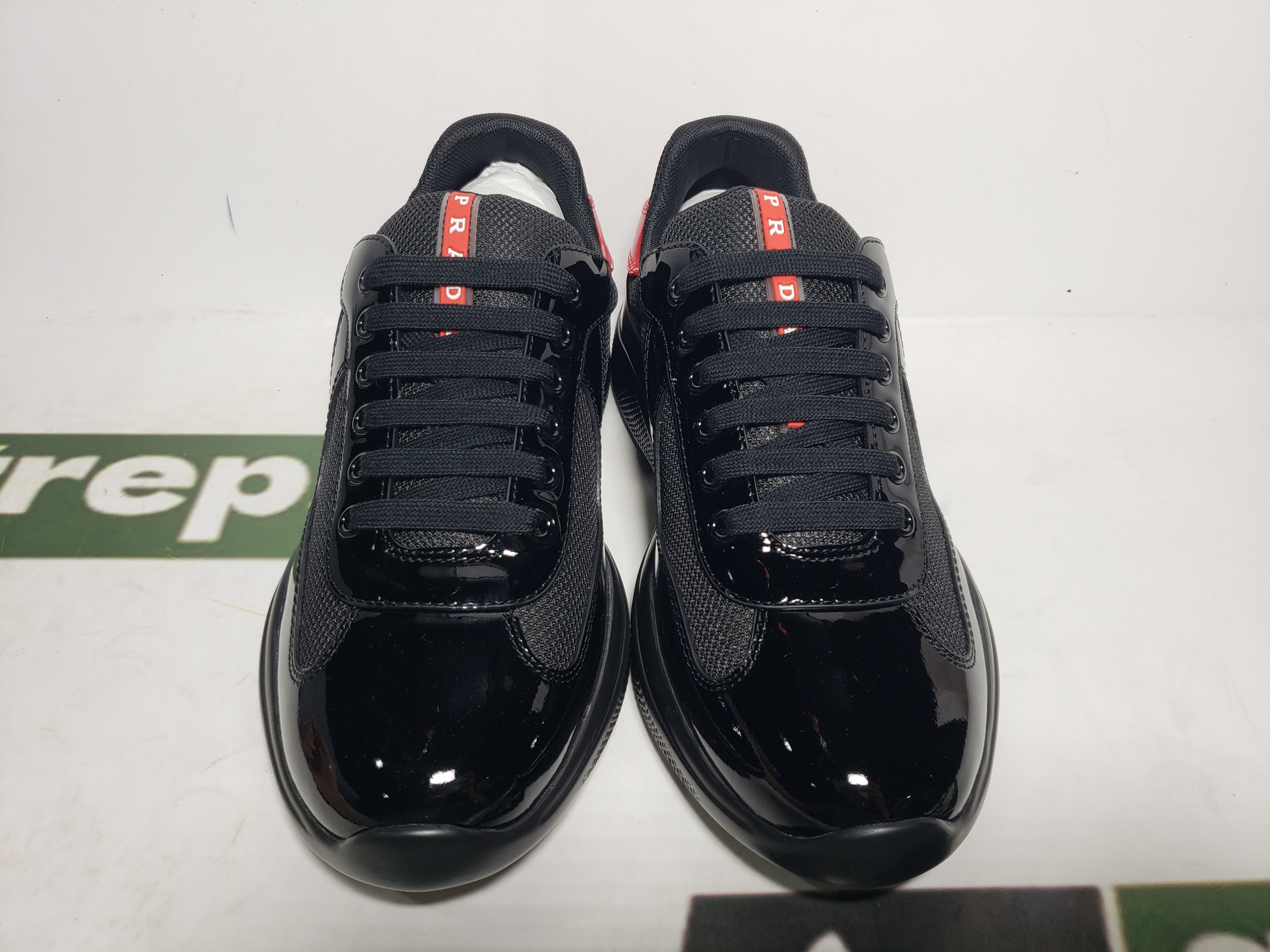 Replica Prada Sneakers Black Red