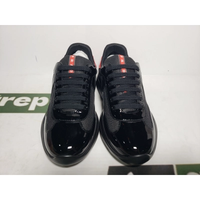 Replica Prada Sneakers Black Red 02