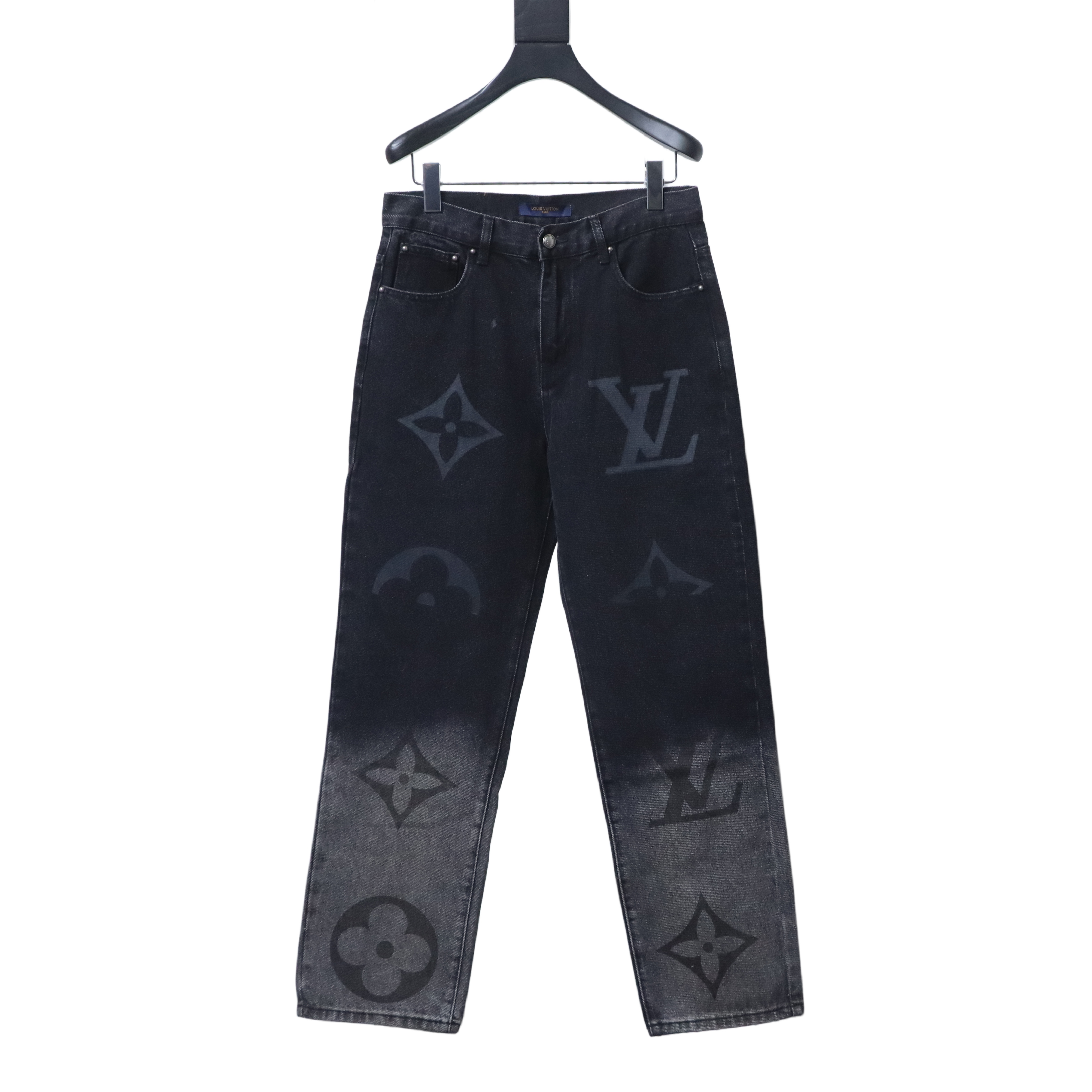 Louis Vuitton All-Over Logo Gradient Denim Jeans