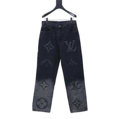 Louis Vuitton All-Over Logo Gradient Denim Jeans 01