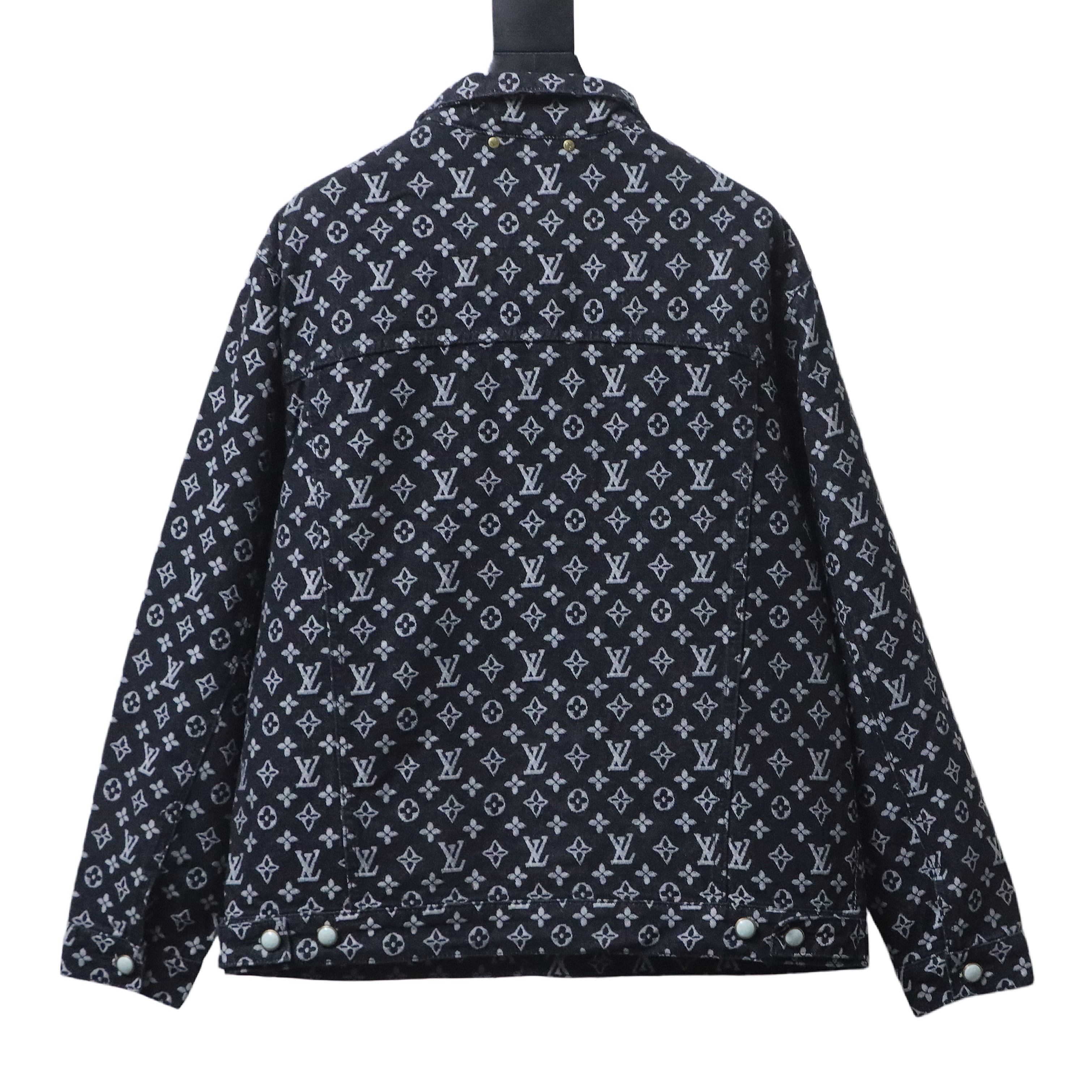 Louis Vuitton All-Over Print Denim Jacket with Mother-of-Pearl Buttons