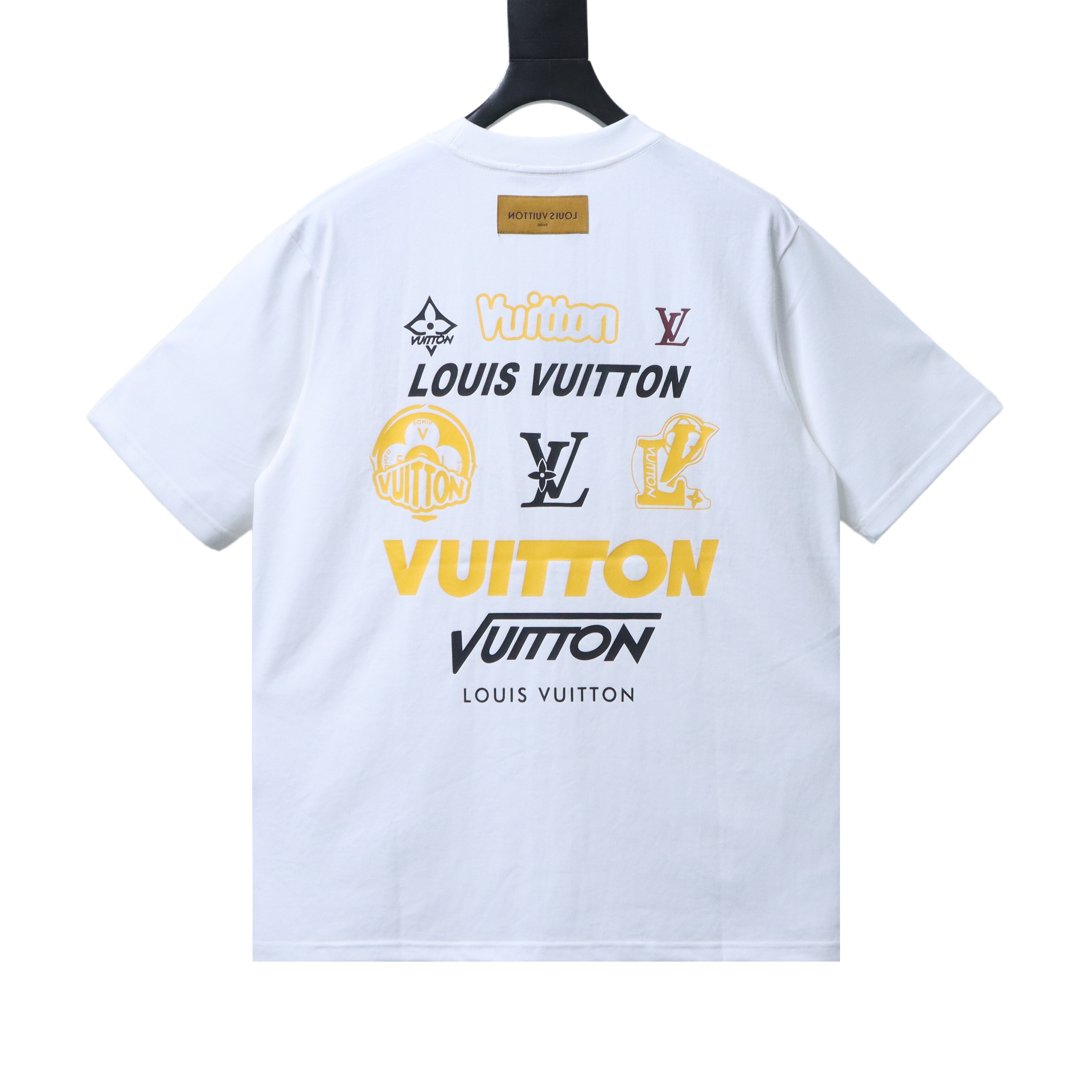 LOUIS VUITTON Crewneck Short-Sleeve T-Shirt with Front and Back Logo Print