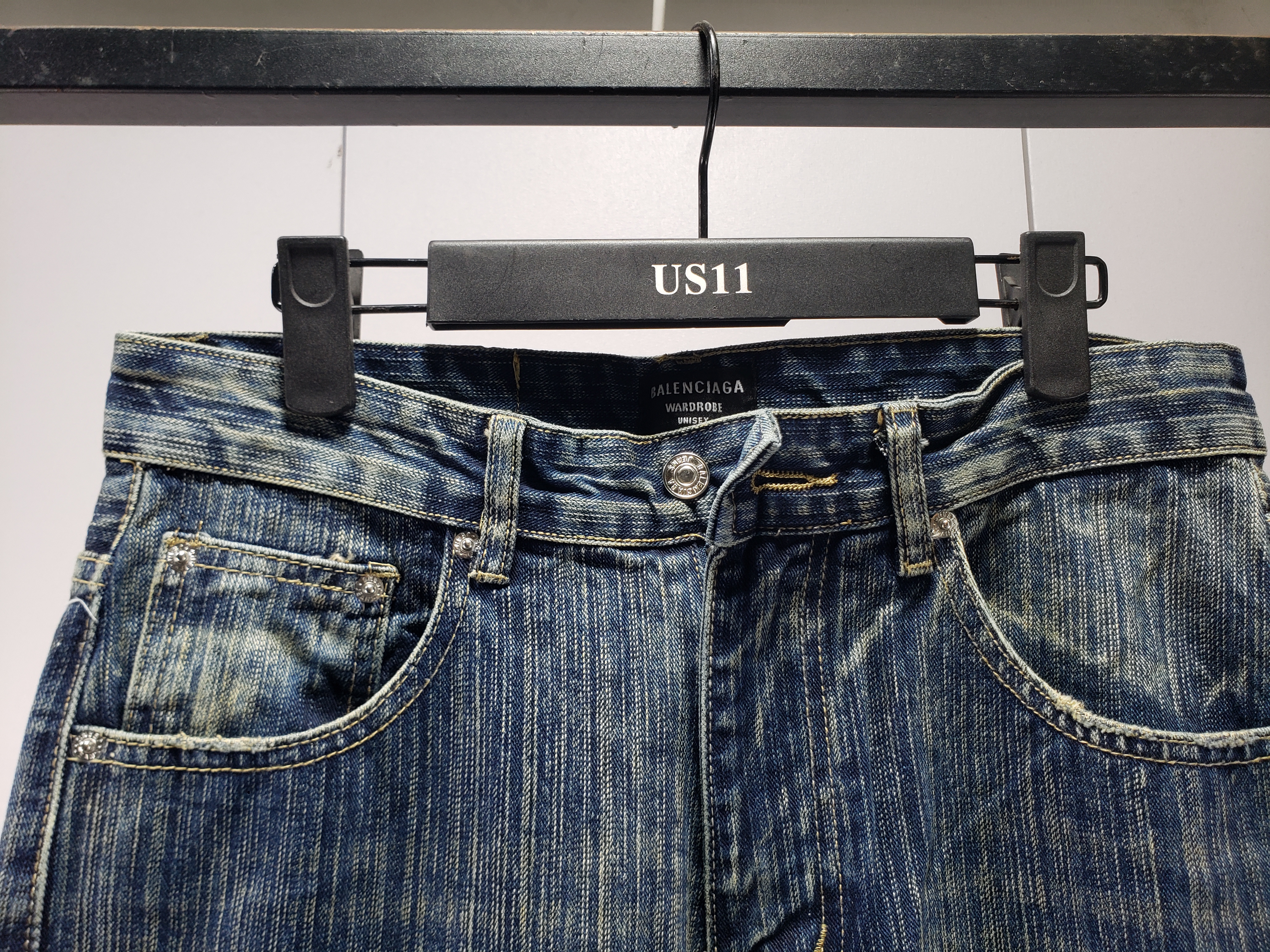 Balenciaga LOOK BOOK blue washed orange flared Jeans
