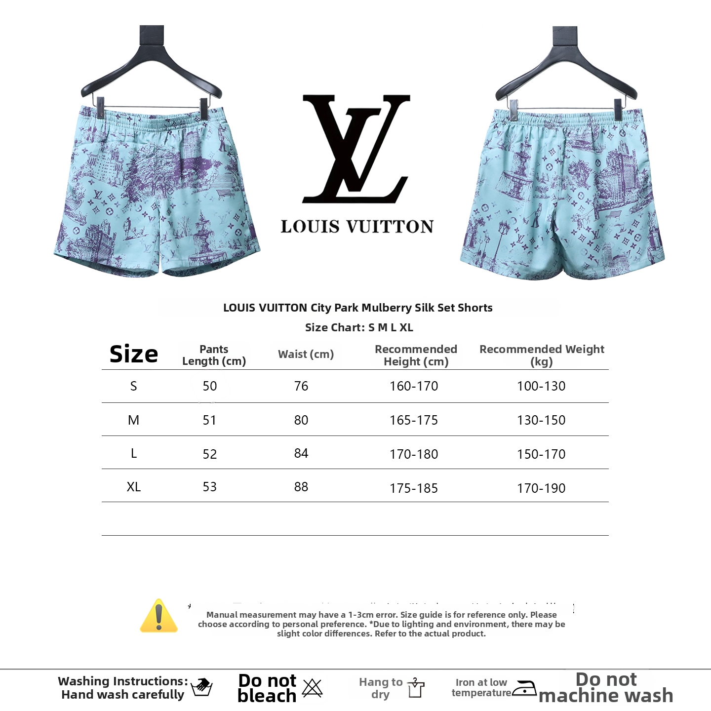 Louis Vuitton City Park Mulberry Silk Short Pants Yellow