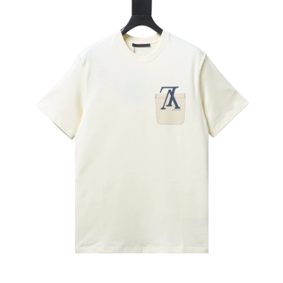 Louis Vuitton Short-Sleeve T-Shirt with Inverted Logo and Pocket Letter Print 01
