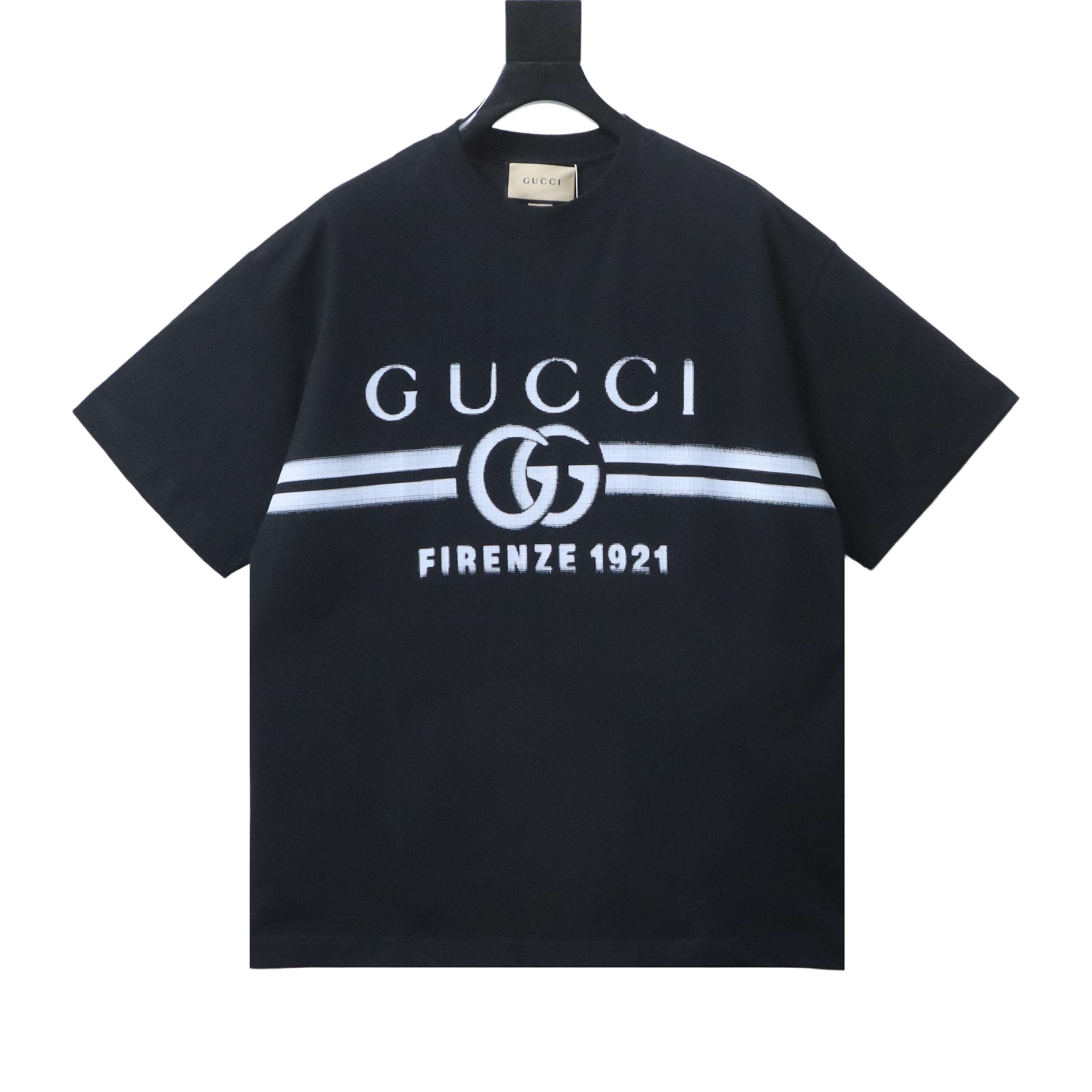 Gucci 24ss Gradient Belt Print Short-Sleeve T-Shirt Black