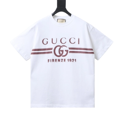 Gucci 24ss Gradient Belt Print Short-Sleeve T-Shirt White 2 01