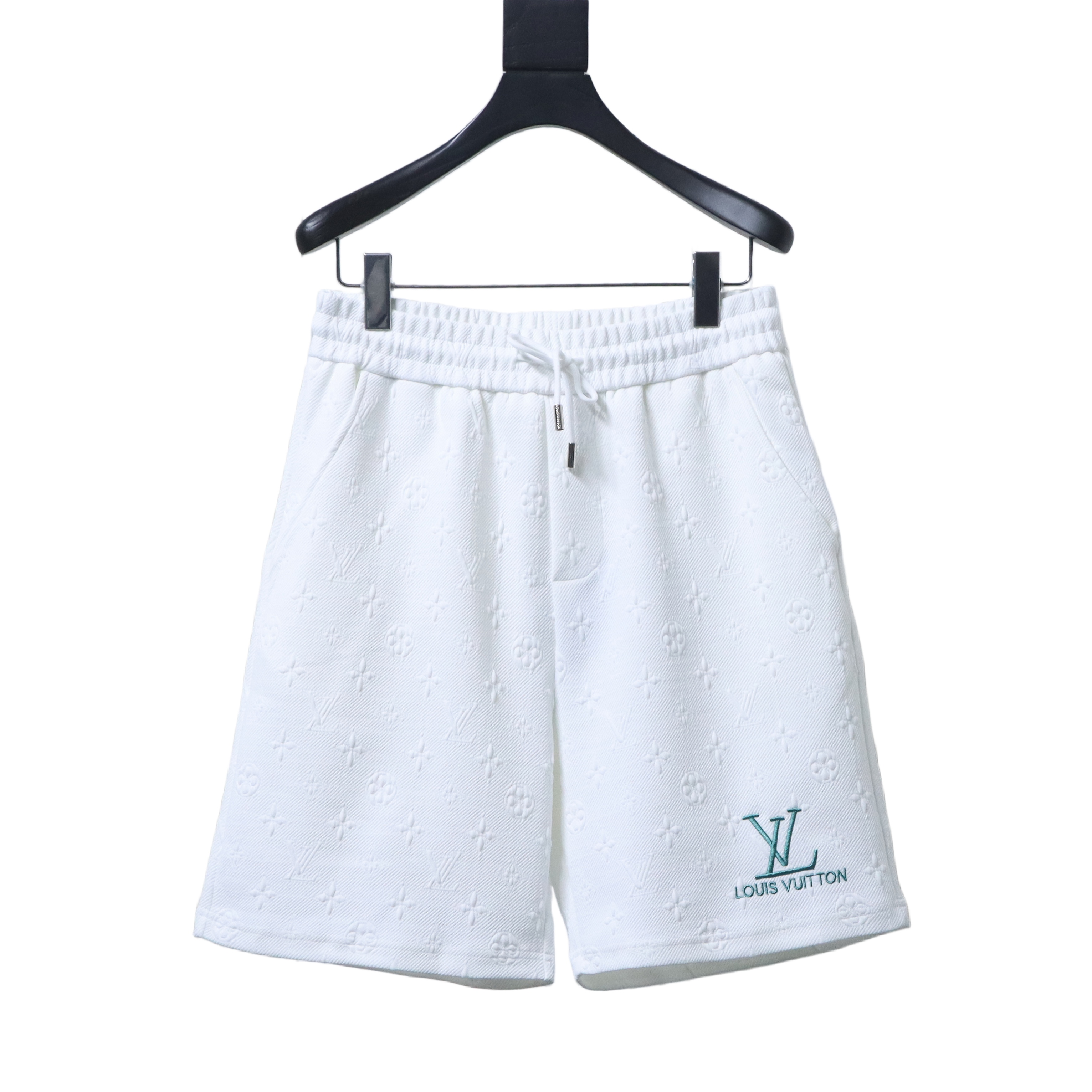 LOUIS VUITTON/LV 26SS Jacquard Green Logo Short Pants White