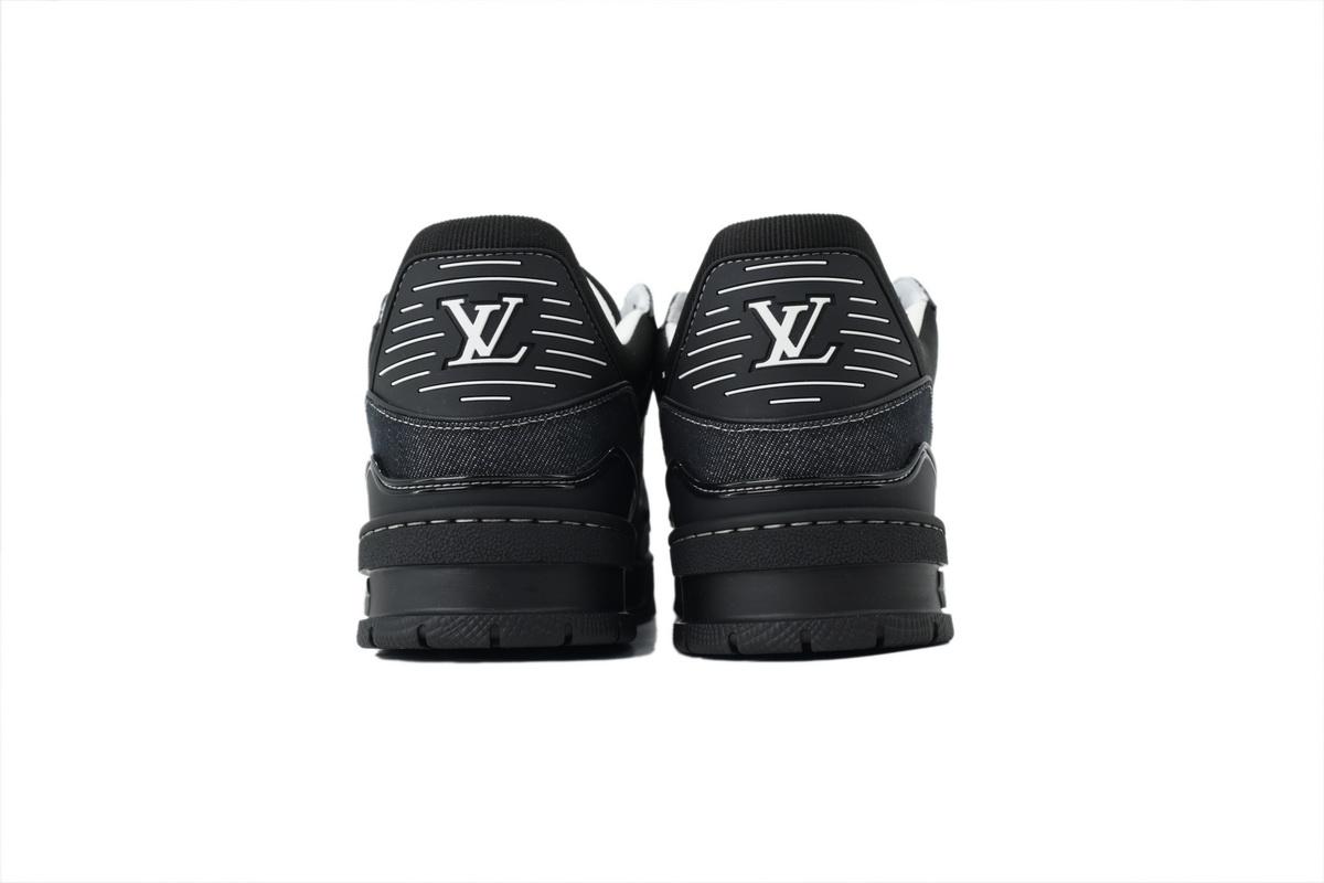 Replica Louis Vuitton Sneakers Black Denim Fabric