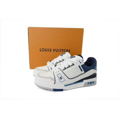 Replica Louis Vuitton Sneakers White Blue 02