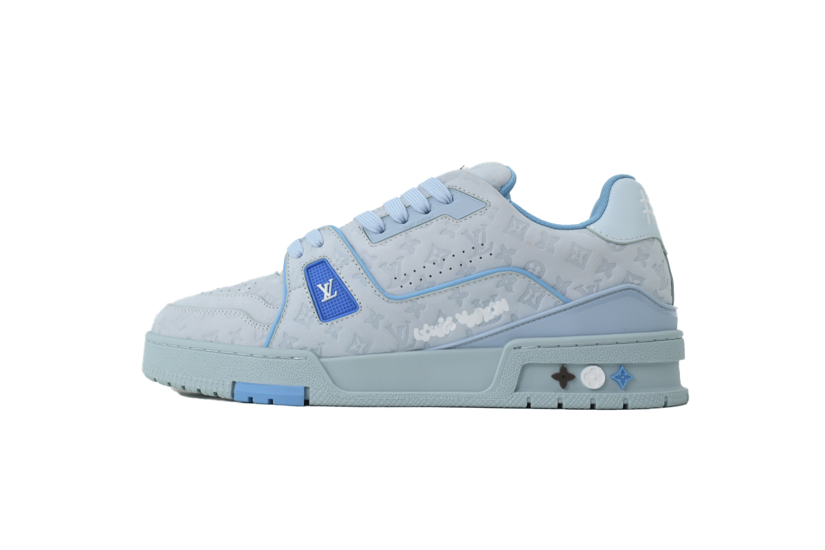 Replica Louis Vuitton Tyler The Creator x Trainer Low Blue