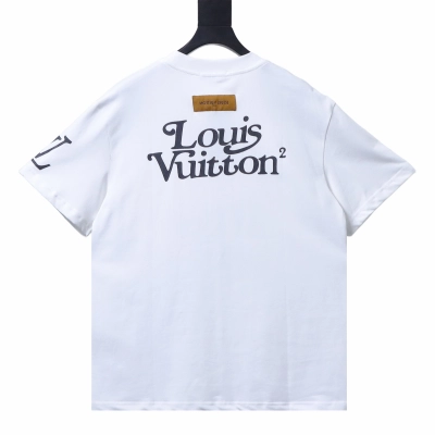 Louis Vuitton (LV) Short-Sleeve T-Shirt with Sleeve Logo and Cartoon Rabbit Print White 02