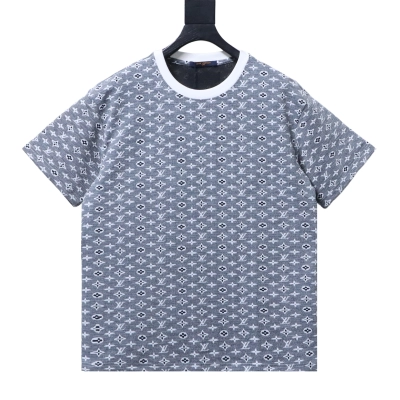 Louis Vuitton/LV 26ss All-over monogram jacquard short-sleeved shirt 1 01