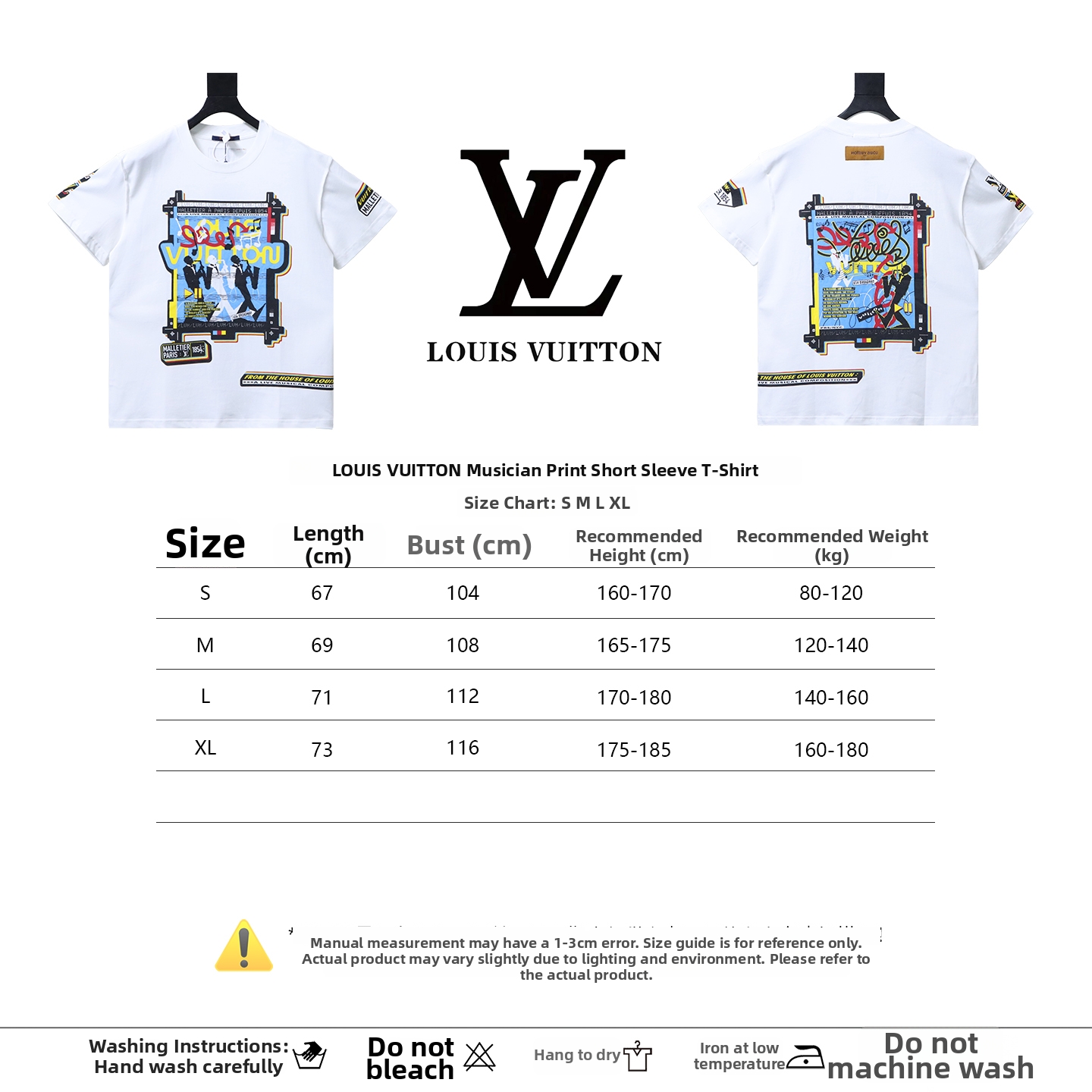 LOUIS VUITTON/LV Musician Direct Print Short-Sleeve T-Shirt
