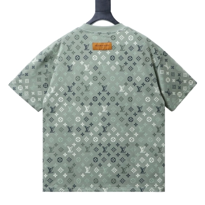 Louis Vuitton (LV) Monogram Gradient Short-Sleeve Shirt Green 02