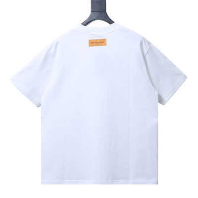 LOUIS VUITTON/LV 26SS Iridescent Logo-Embroidered Crew-Neck Short-Sleeve T-Shirt White 02